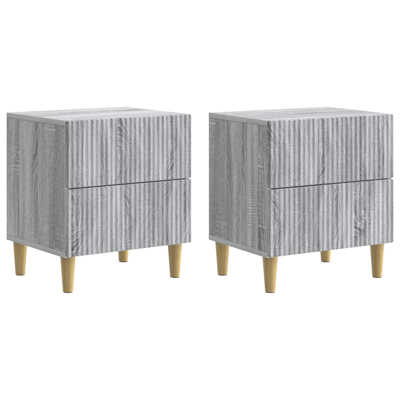 Cabinet de chevet 2 pcs Sonoma gris 43 x 34,5 x 48 cm - XIOS