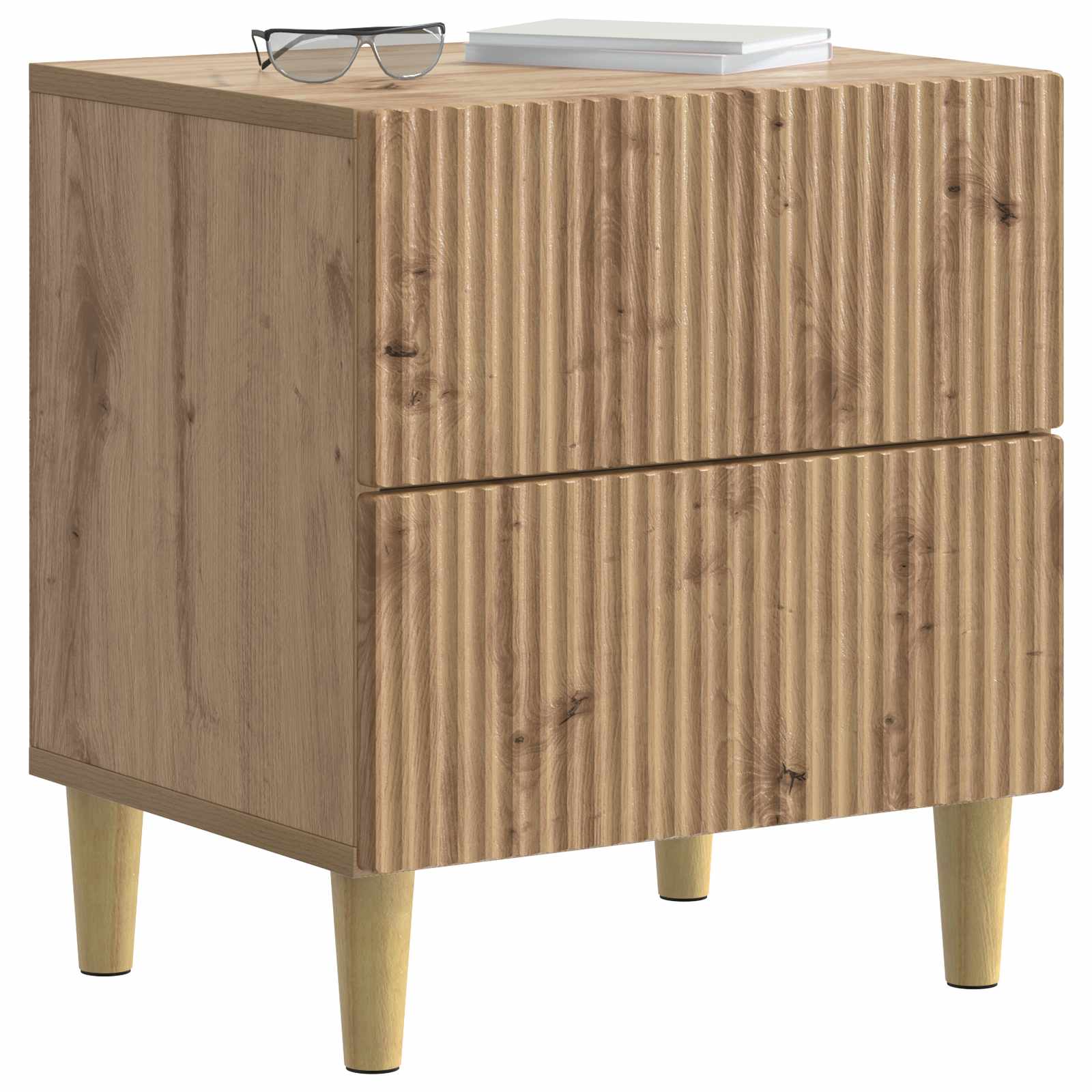 Cabinet de chevet 2 pcs Chêne artisanal 43 x 34,5 x 48 cm - XIOS