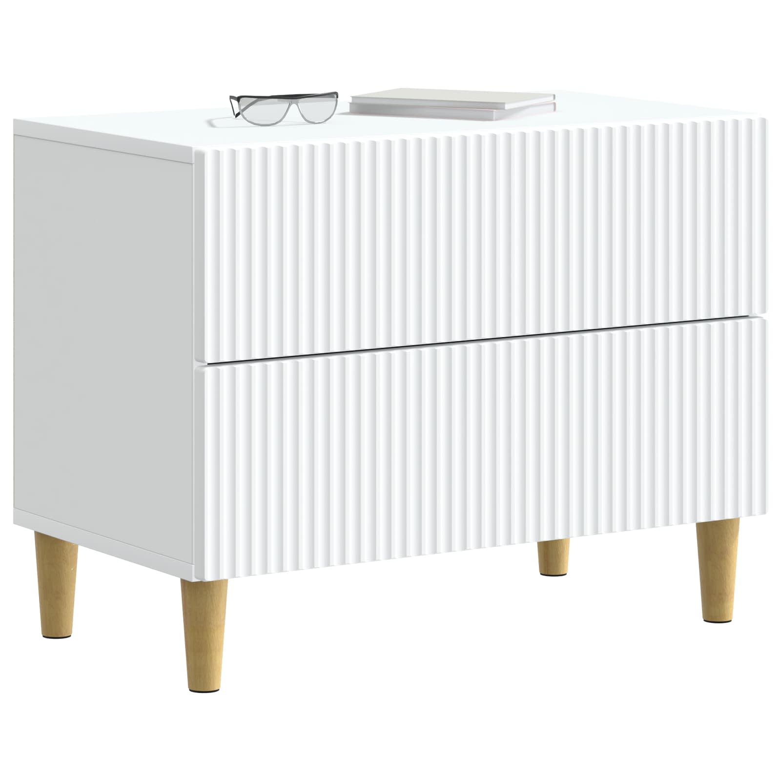 Cabinet de chevet Blanc 62 x 34,5 x 48 cm Bois d'ingénierie - XIOS