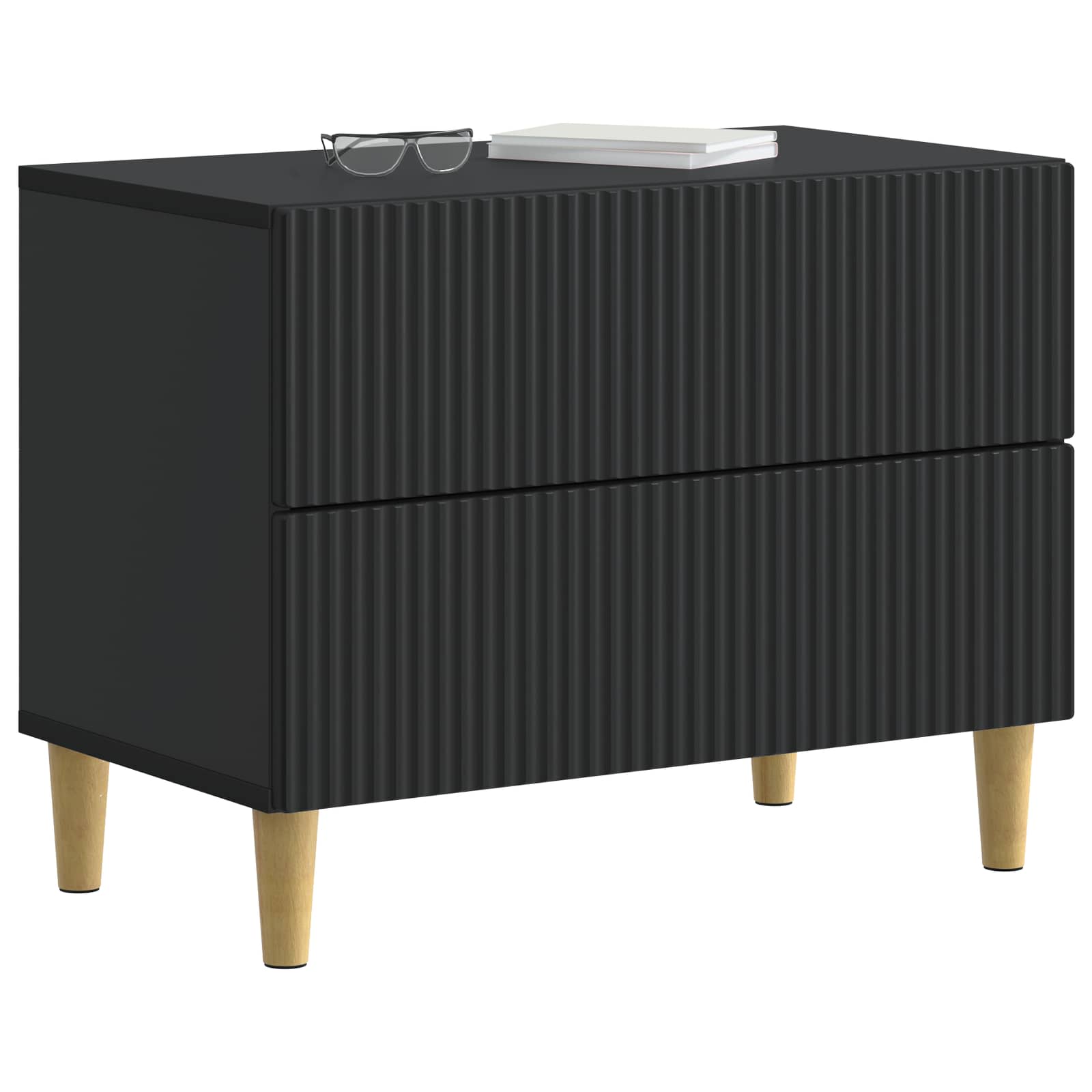 Cabinet de chevet Noir 62 x 34,5 x 48 cm Bois d'ingénierie - XIOS