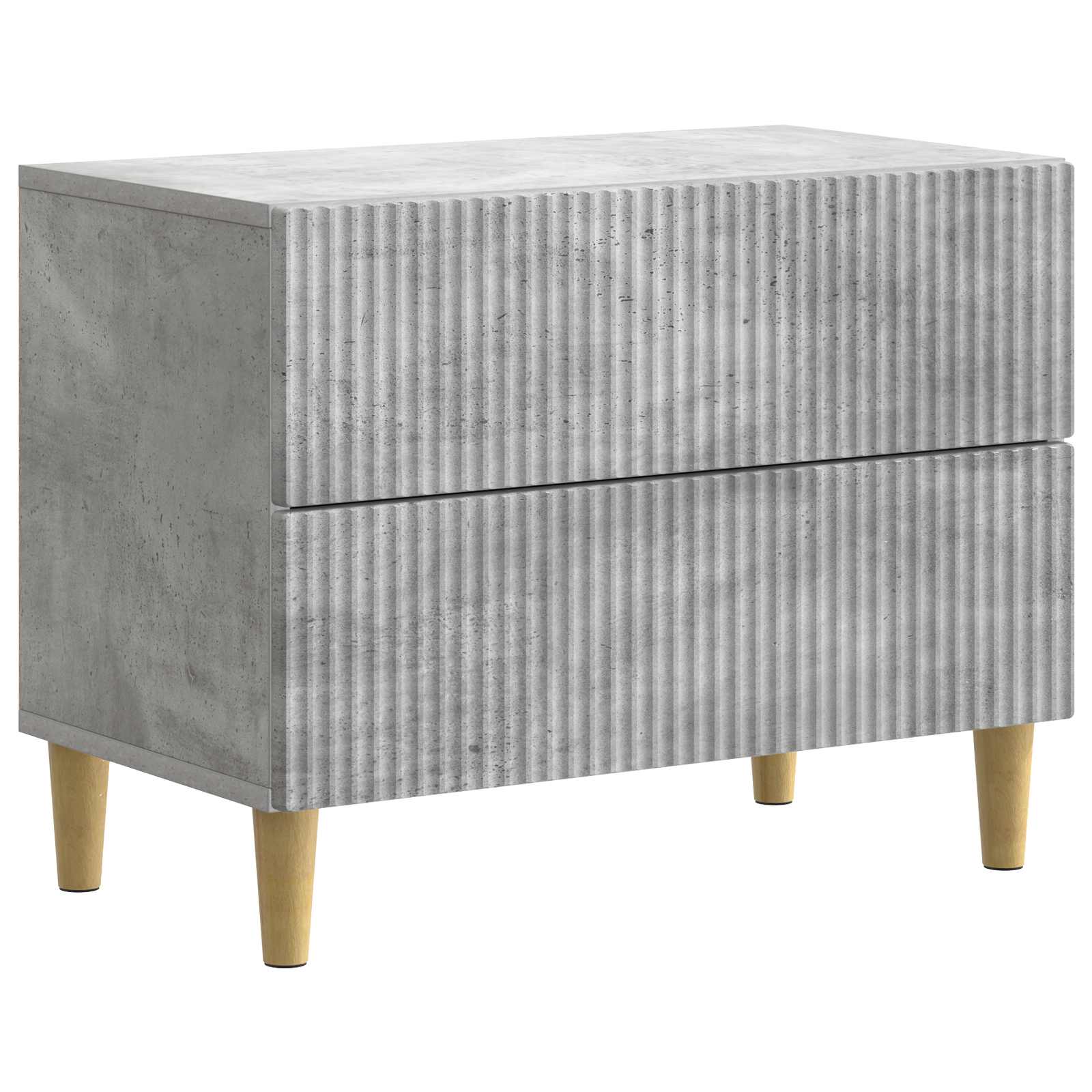 Cabinet de chevet avec tiroir Gris béton 62 x 34,5 x 48 cm - XIOS