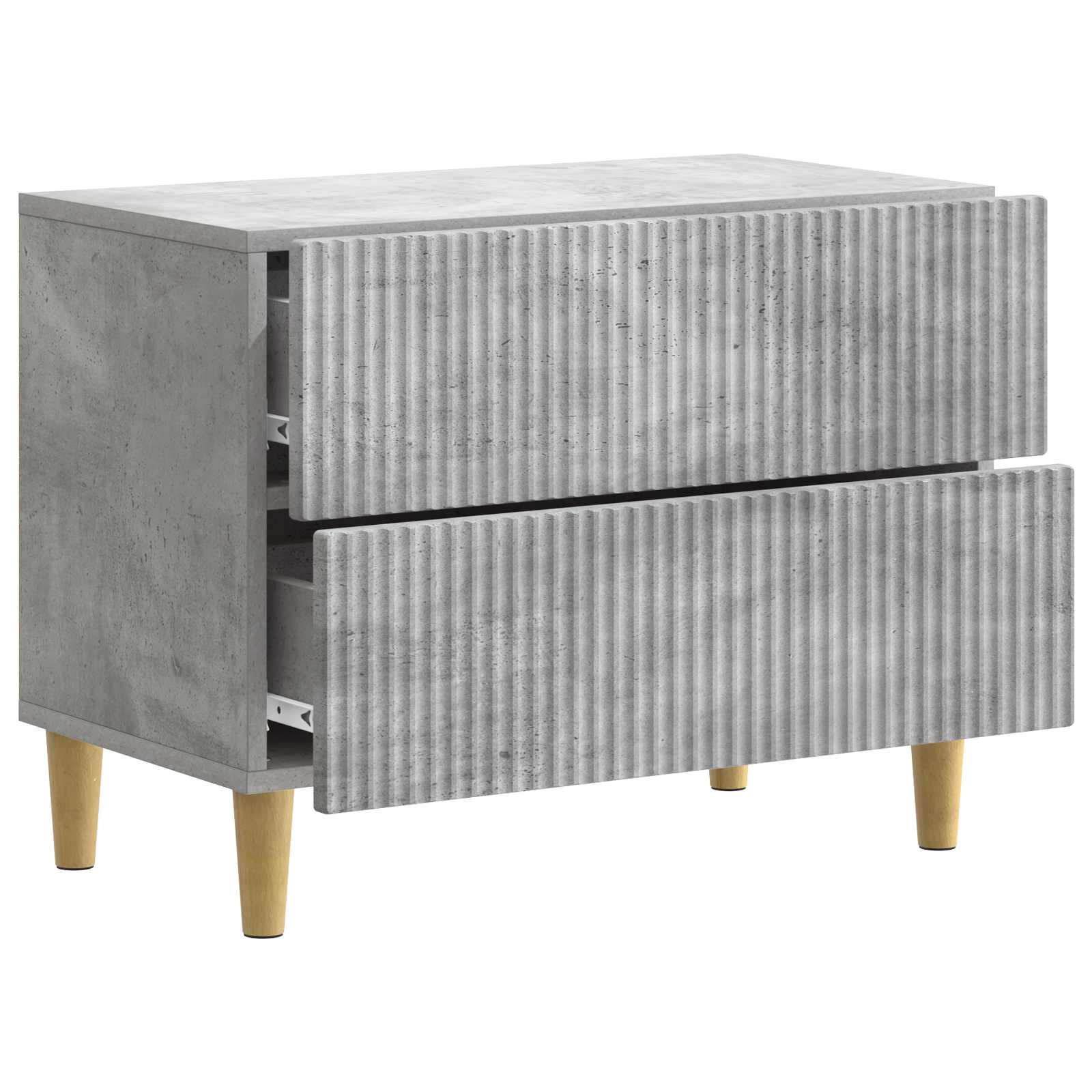 Cabinet de chevet avec tiroir Gris béton 62 x 34,5 x 48 cm - XIOS