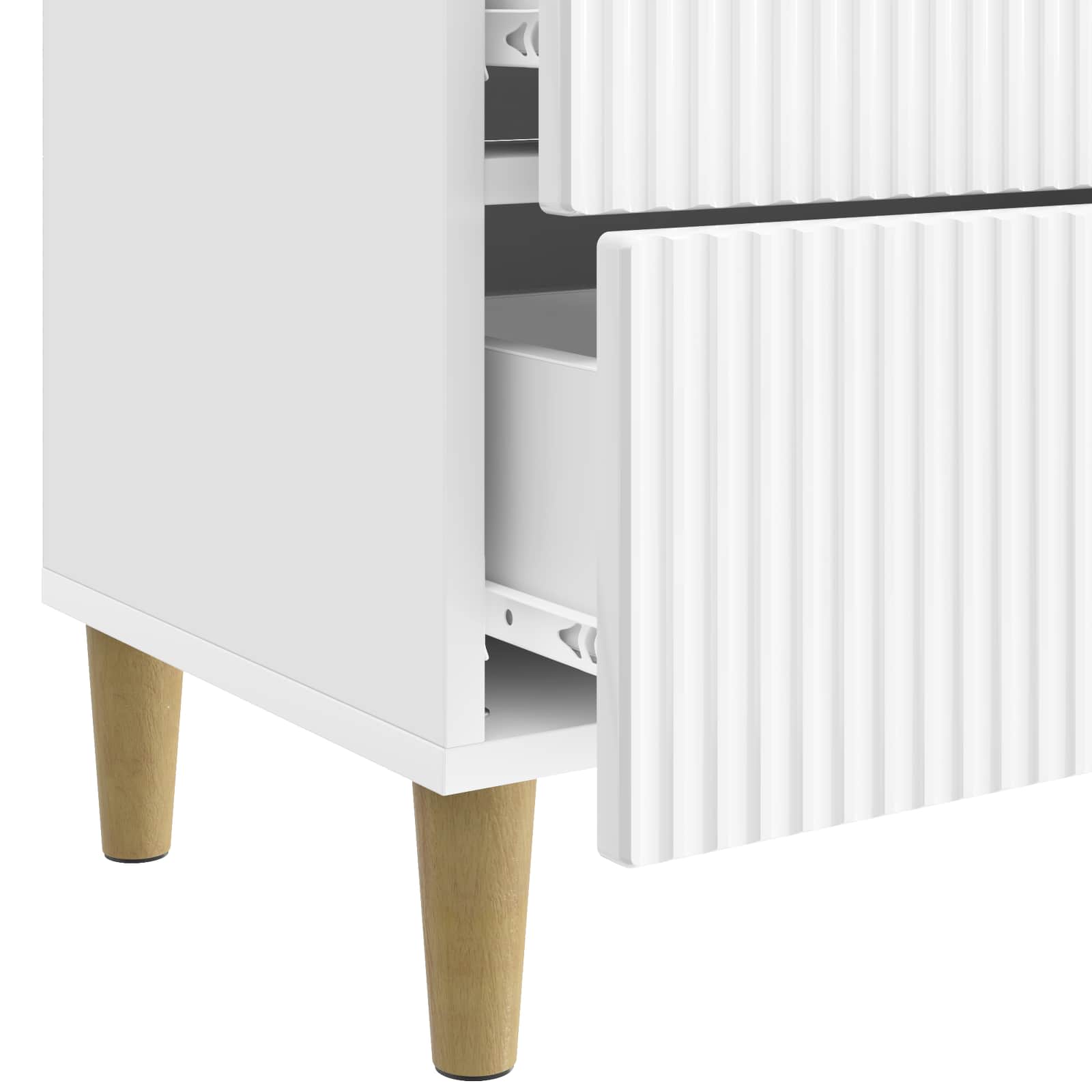 Cabinet de chevet avec tiroir Blanc brillant 62 x 34,5 x 48 cm - XIOS