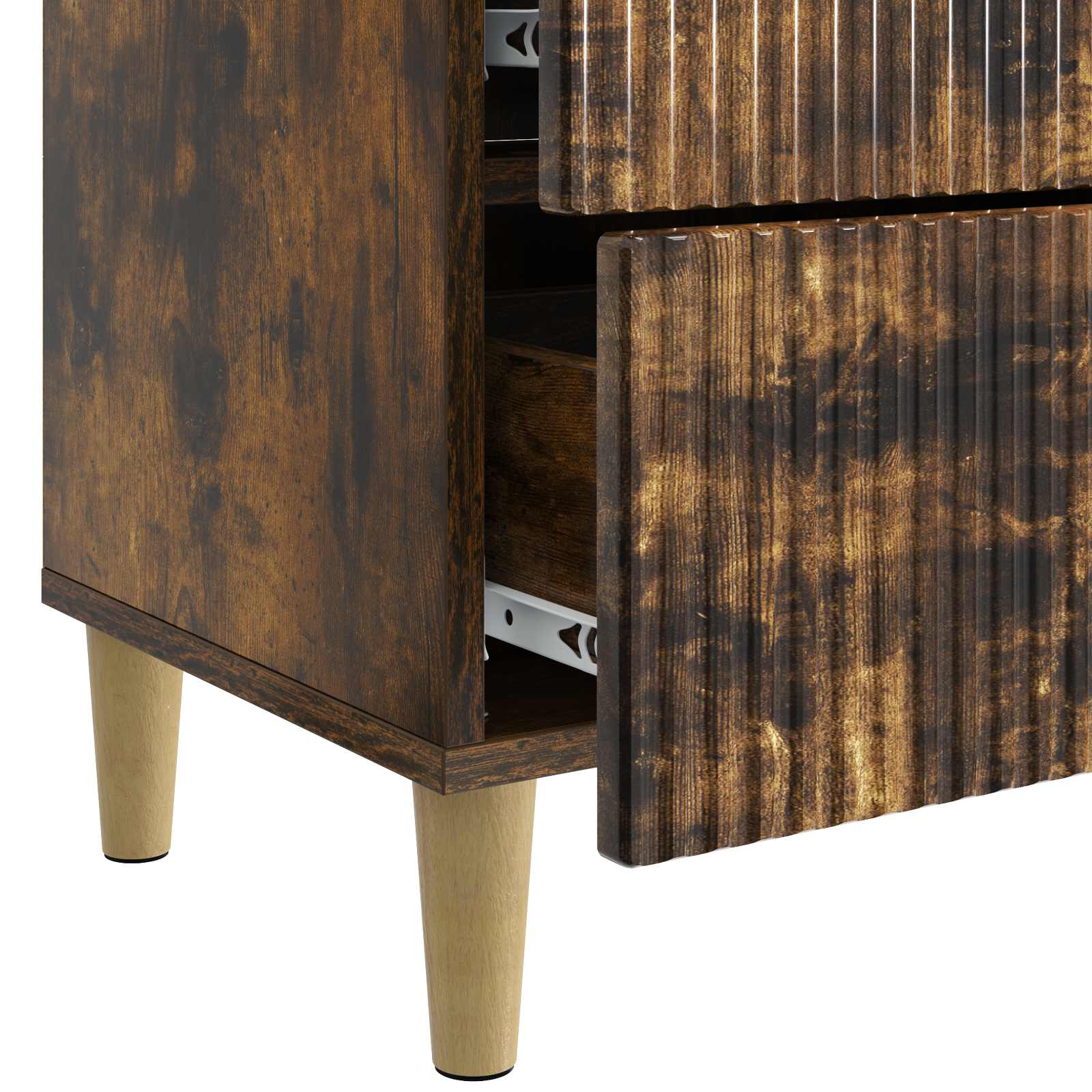 Cabinet de chevet avec tiroir Chêne fumé 62 x 34,5 x 48 cm - XIOS