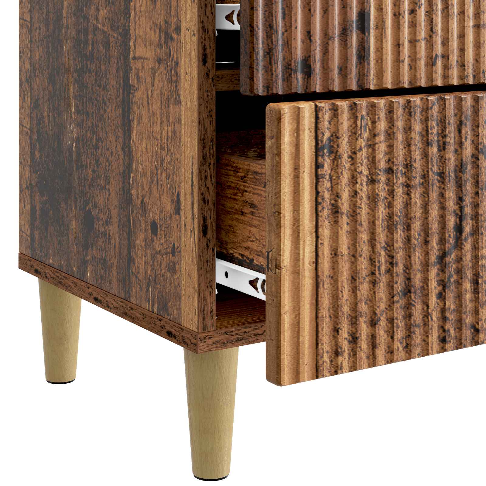 Cabinet de chevet avec tiroir Bois ancien 62 x 34,5 x 48 cm - XIOS
