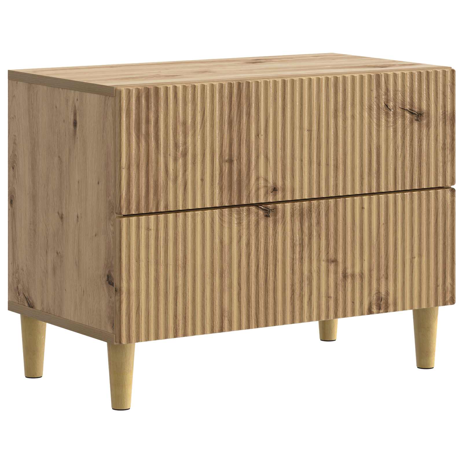 Cabinet de chevet avec tiroir Chêne artisanal 62 x 34,5 x 48 cm - XIOS
