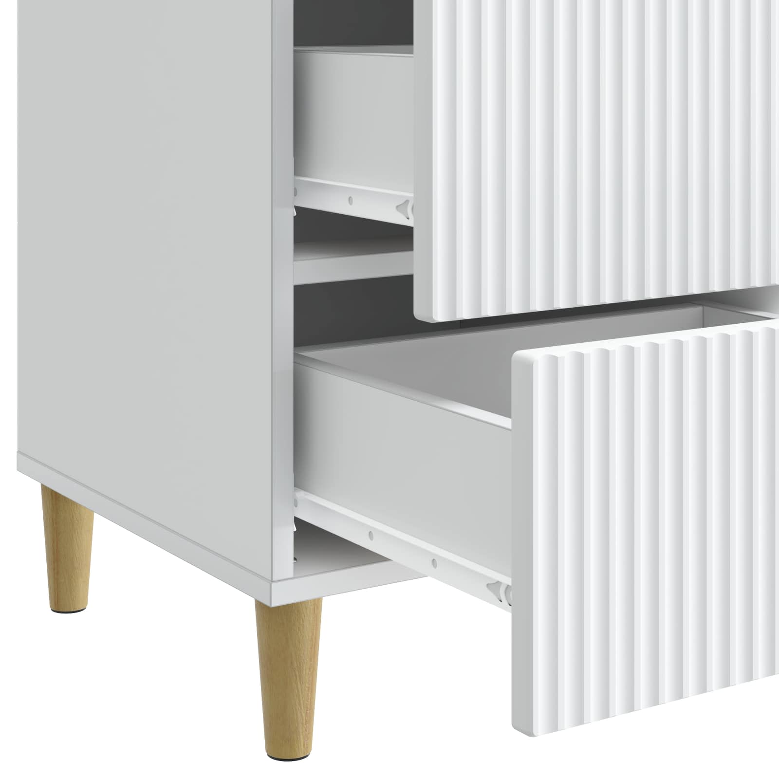 Cabinet de chevet Blanc 43 x 41 x 66,5 cm Bois d'ingénierie - XIOS