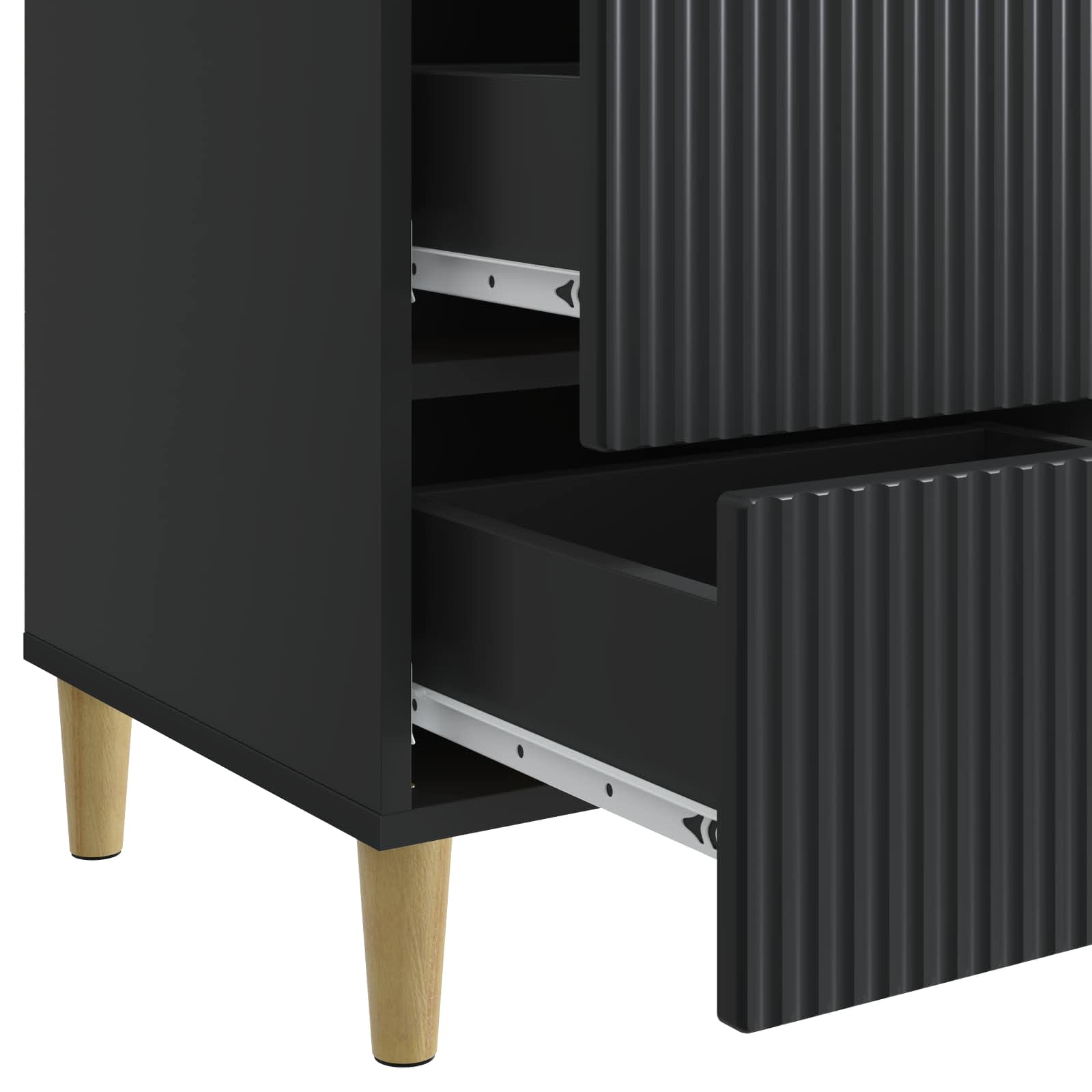 Cabinet de chevet Noir 43 x 41 x 66,5 cm Bois d'ingénierie - XIOS