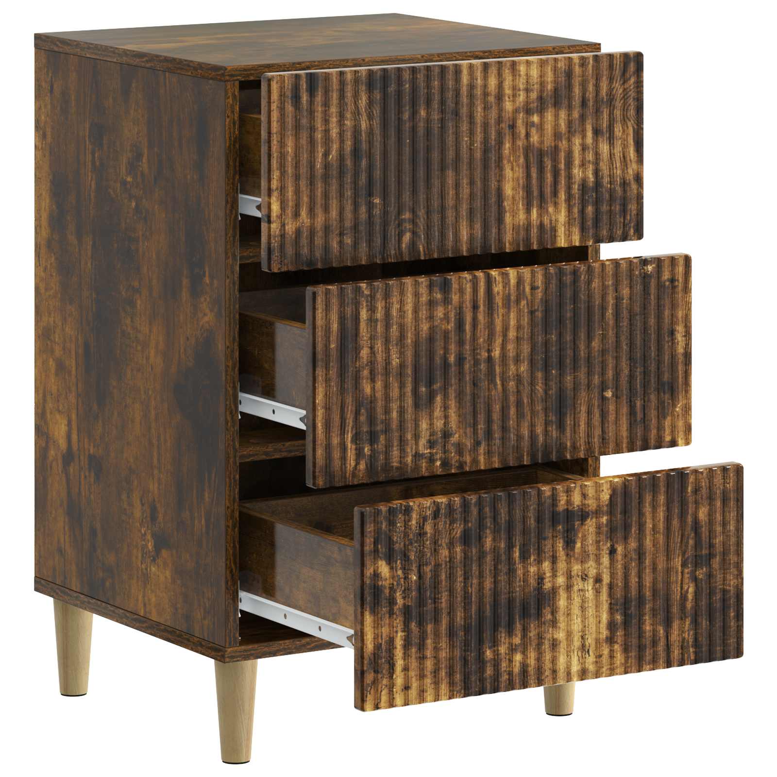 Cabinet de chevet avec tiroir Chêne fumé 43 x 41 x 66,5 cm - XIOS