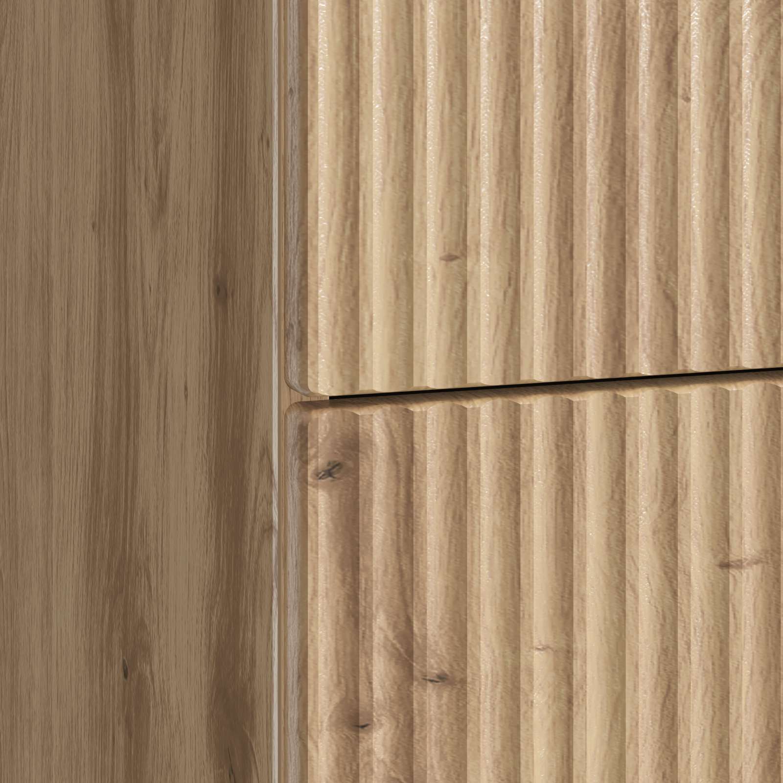 Cabinet de chevet avec tiroir Chêne artisanal 43 x 41 x 66,5 cm - XIOS