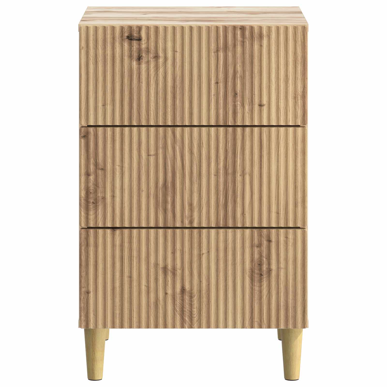 Cabinet de chevet avec tiroir Chêne artisanal 43 x 41 x 66,5 cm - XIOS