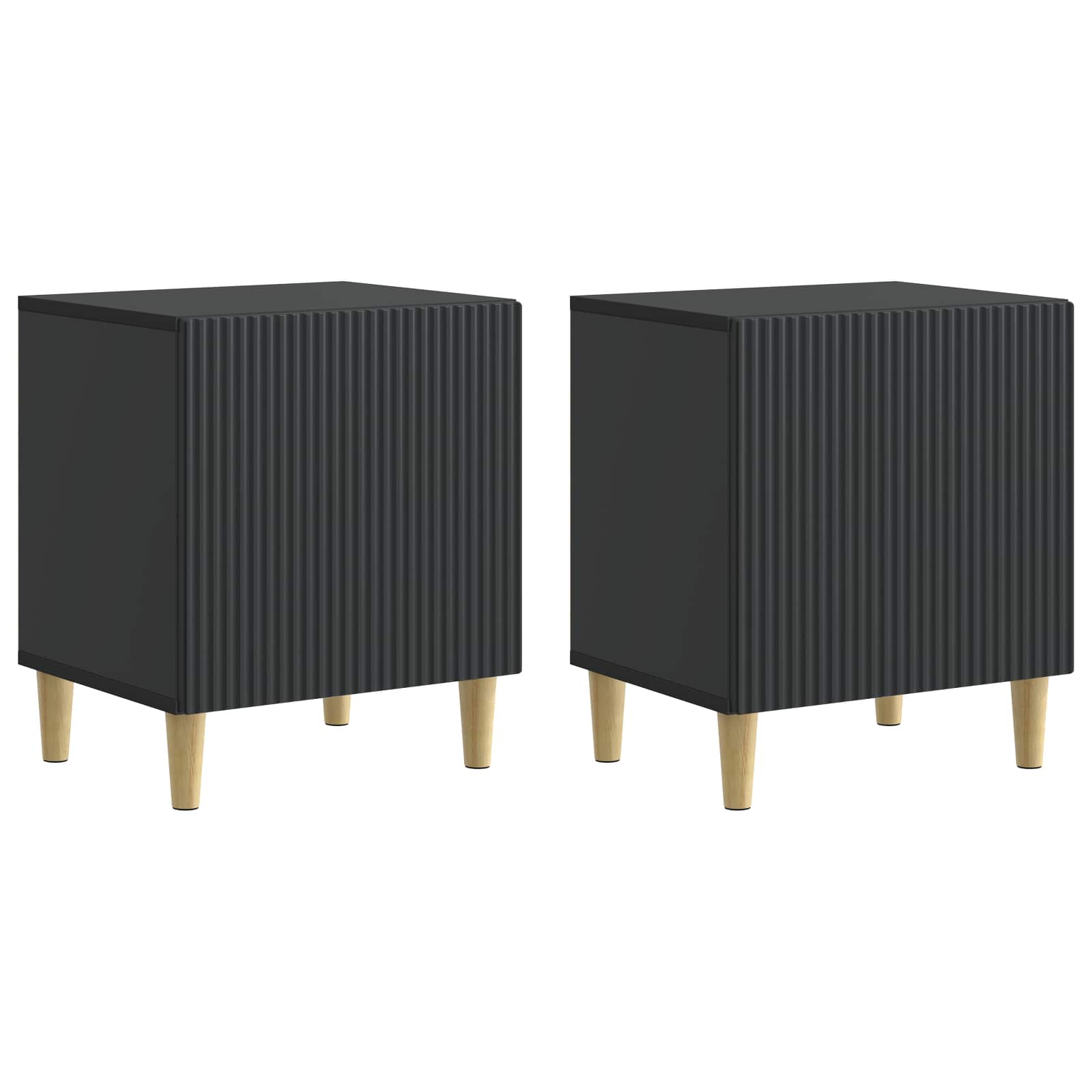 Cabinet de chevet 2 pcs Noir 43 x 34,5 x 50 cm - XIOS