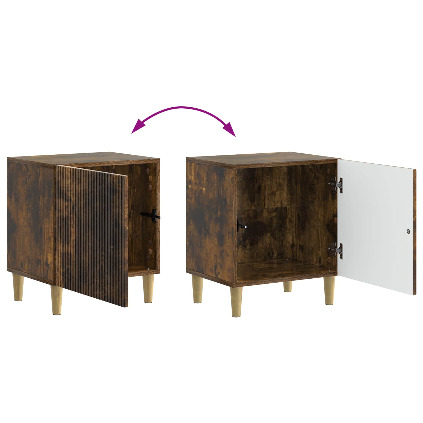 Cabinet de chevet 2 pcs Chêne fumé 43 x 34,5 x 50 cm - XIOS