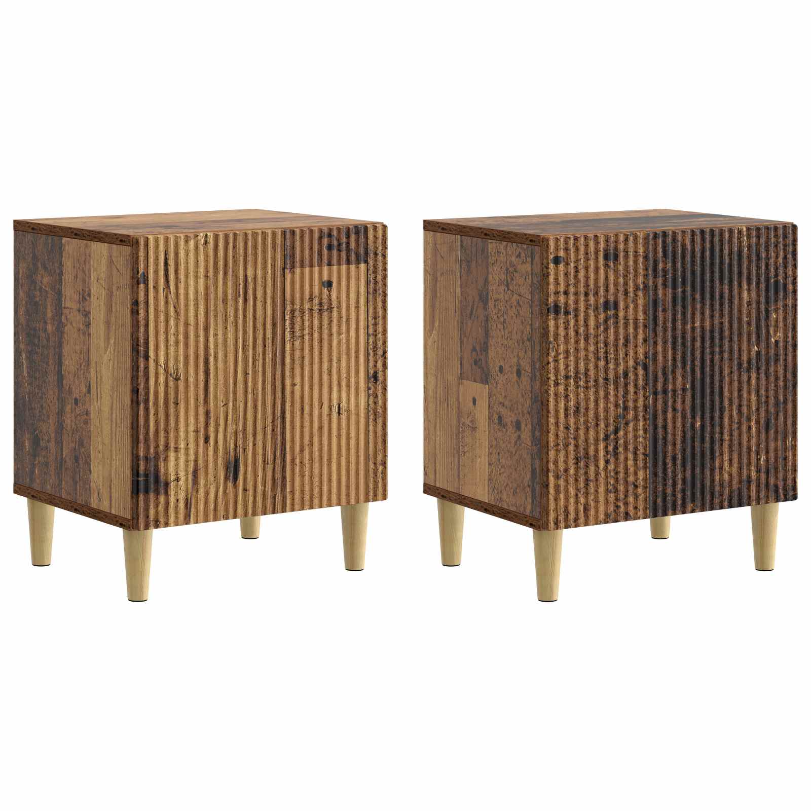 Cabinet de chevet 2 pcs Bois ancien 43 x 34,5 x 50 cm - XIOS