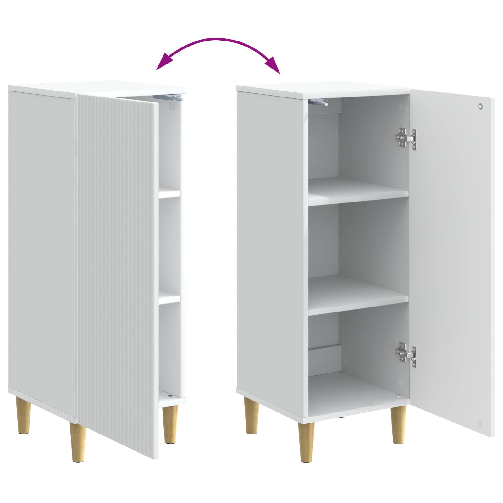 Buffet Blanc 33 x 34,5 x 90 cm Bois d'ingénierie - XIOS