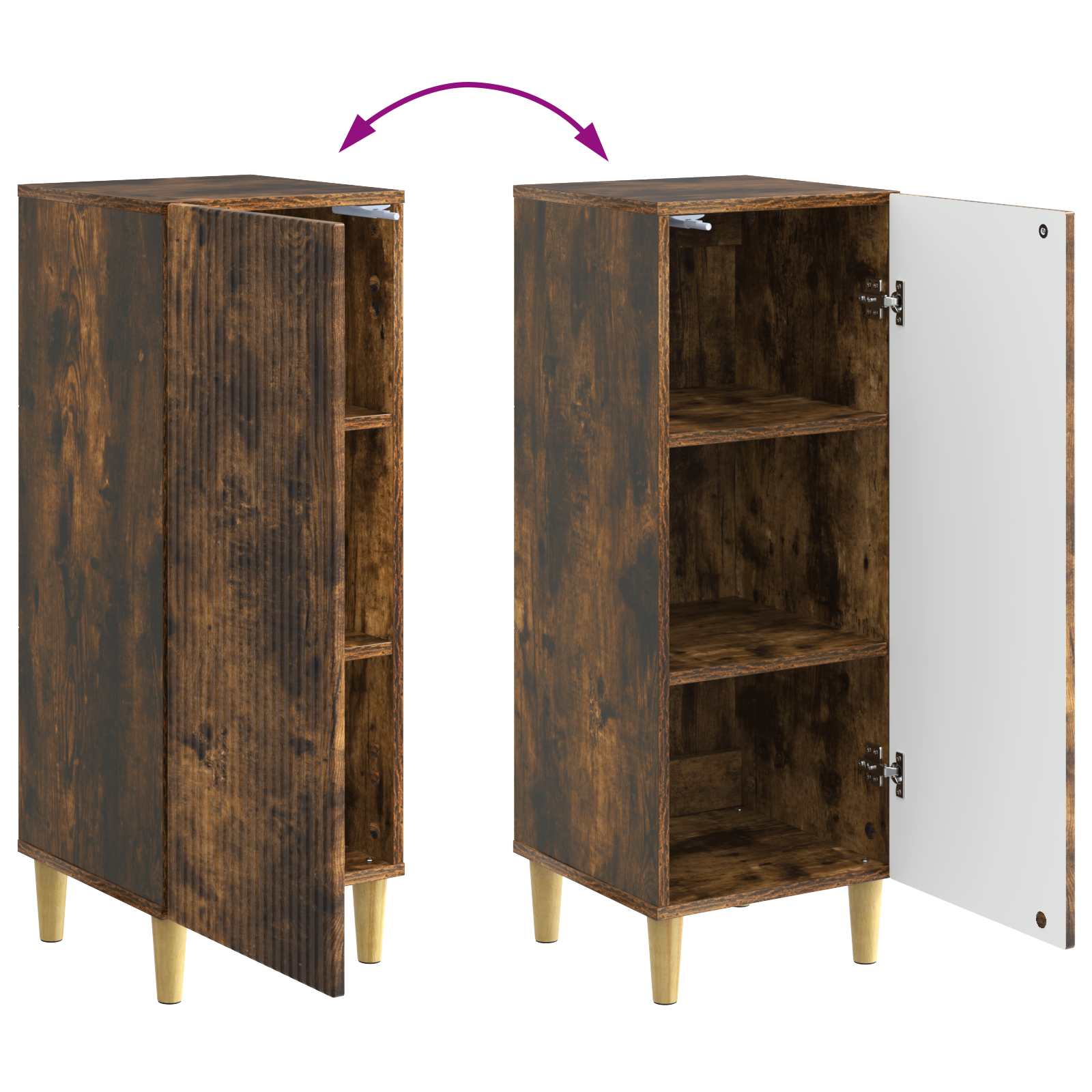 Buffet Chêne fumé 33 x 34,5 x 90 cm Bois d'ingénierie - XIOS