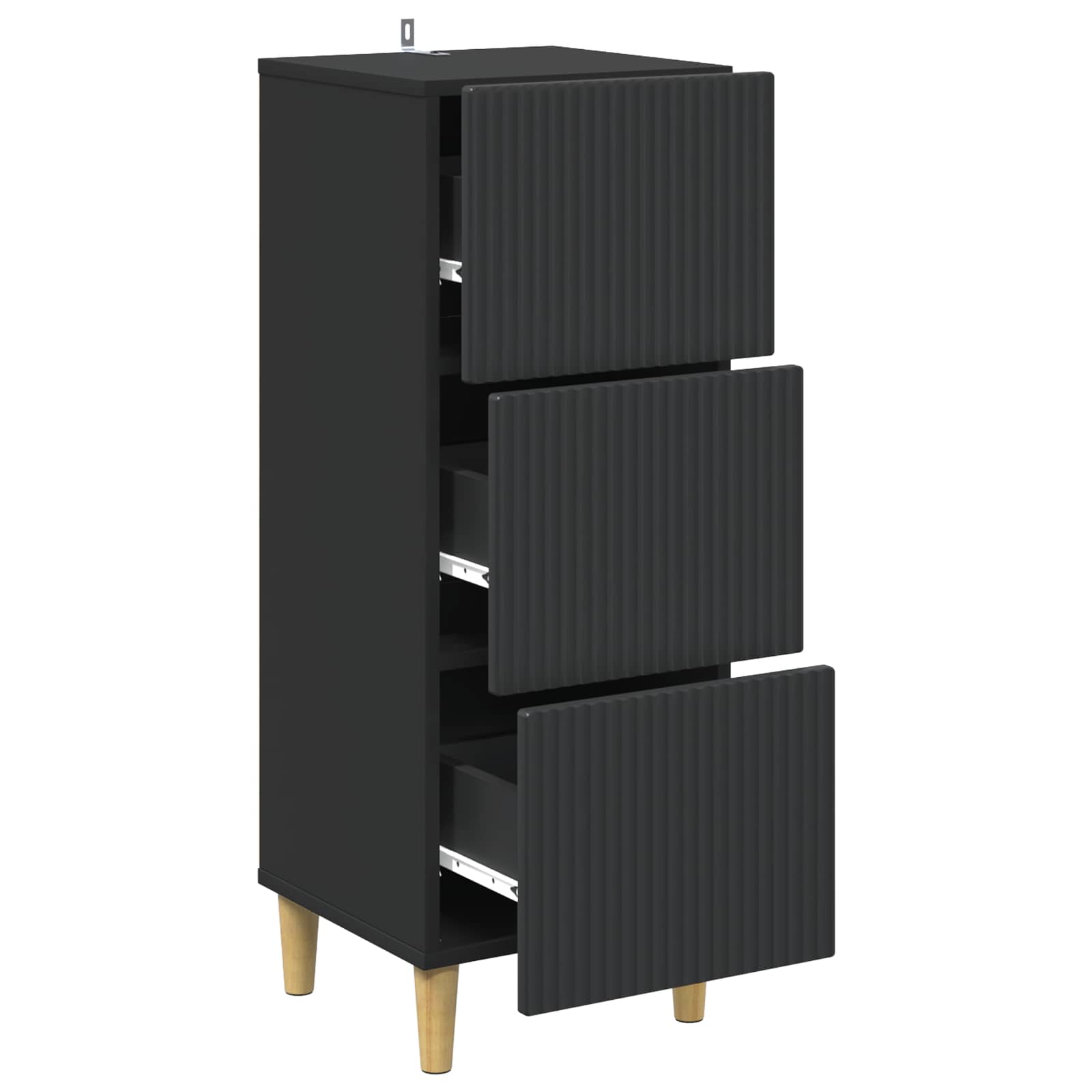 Armoire à tiroirs Noir 33 x 34,5 x 90 cm Bois d'ingénierie - XIOS