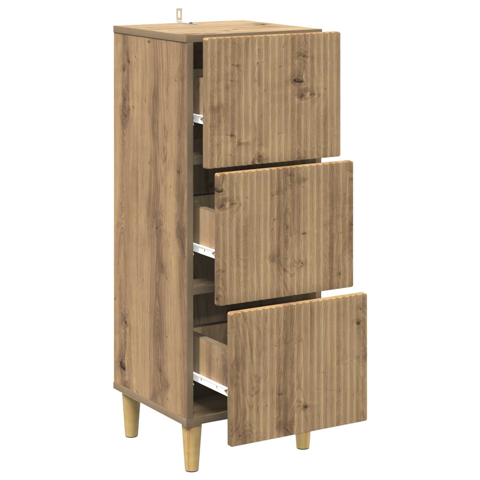 Armoire à tiroirs Chêne artisanal 33 x 34,5 x 90 cm - XIOS