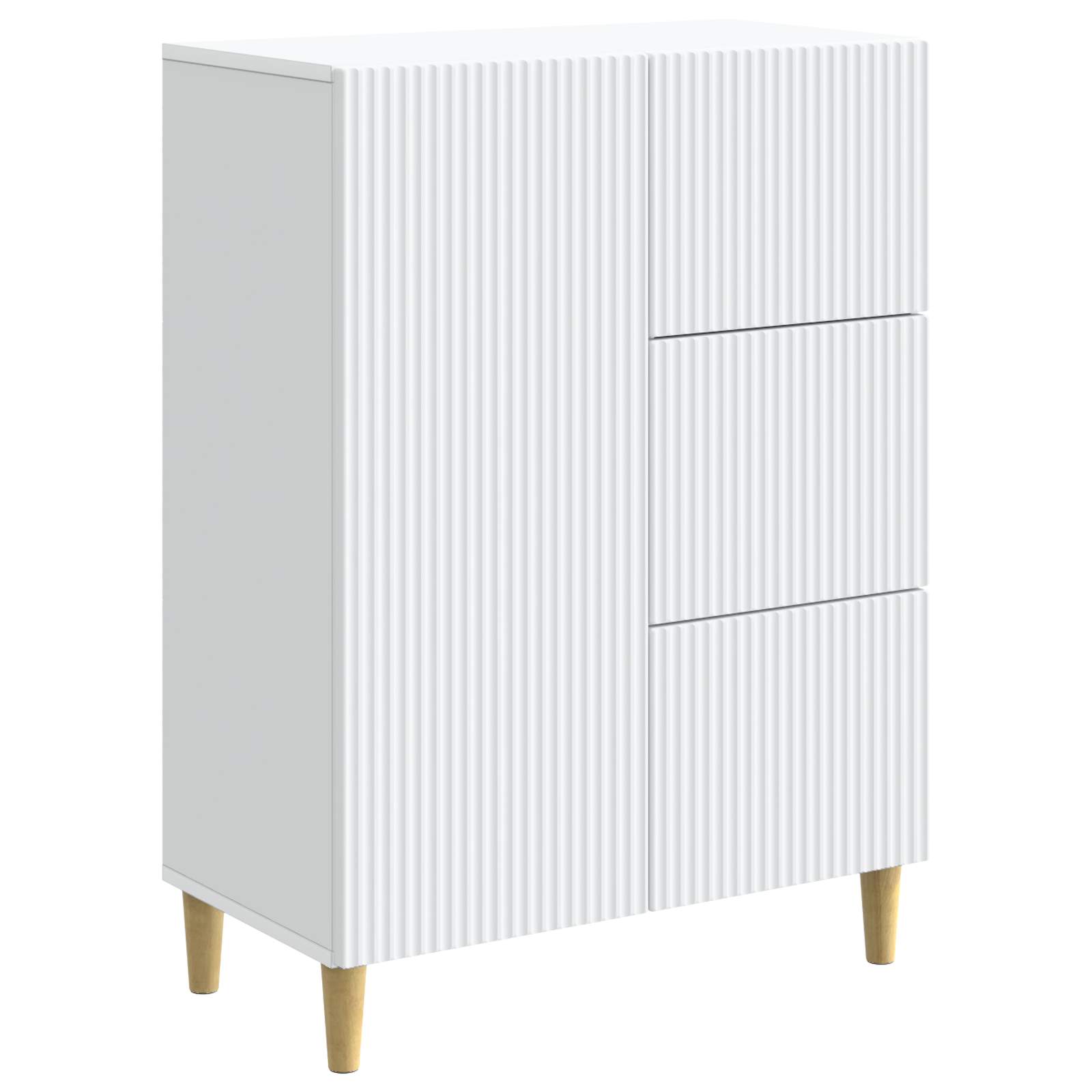 Buffet avec tiroir Blanc 66 x 34,5 x 90 cm Bois d'ingénierie - XIOS