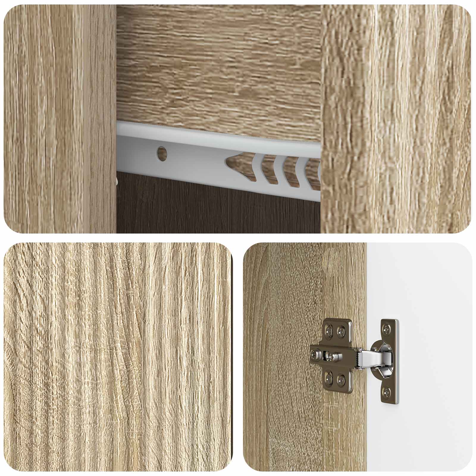 Buffet Chêne Sonoma 66 x 34,5 x 90 cm Bois d'ingénierie - XIOS