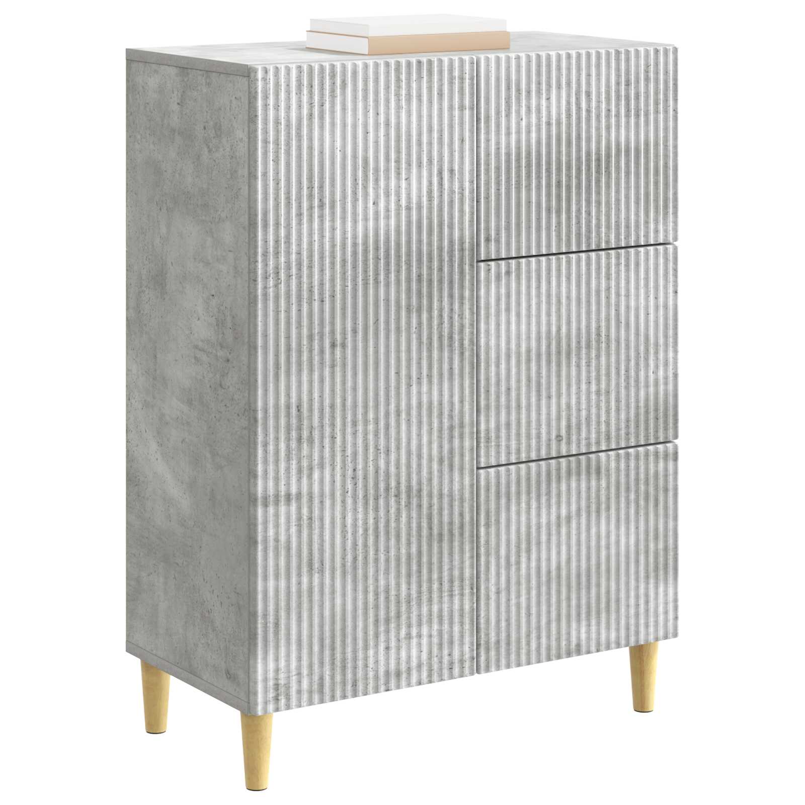 Buffet Gris béton 66 x 34,5 x 90 cm Bois d'ingénierie - XIOS