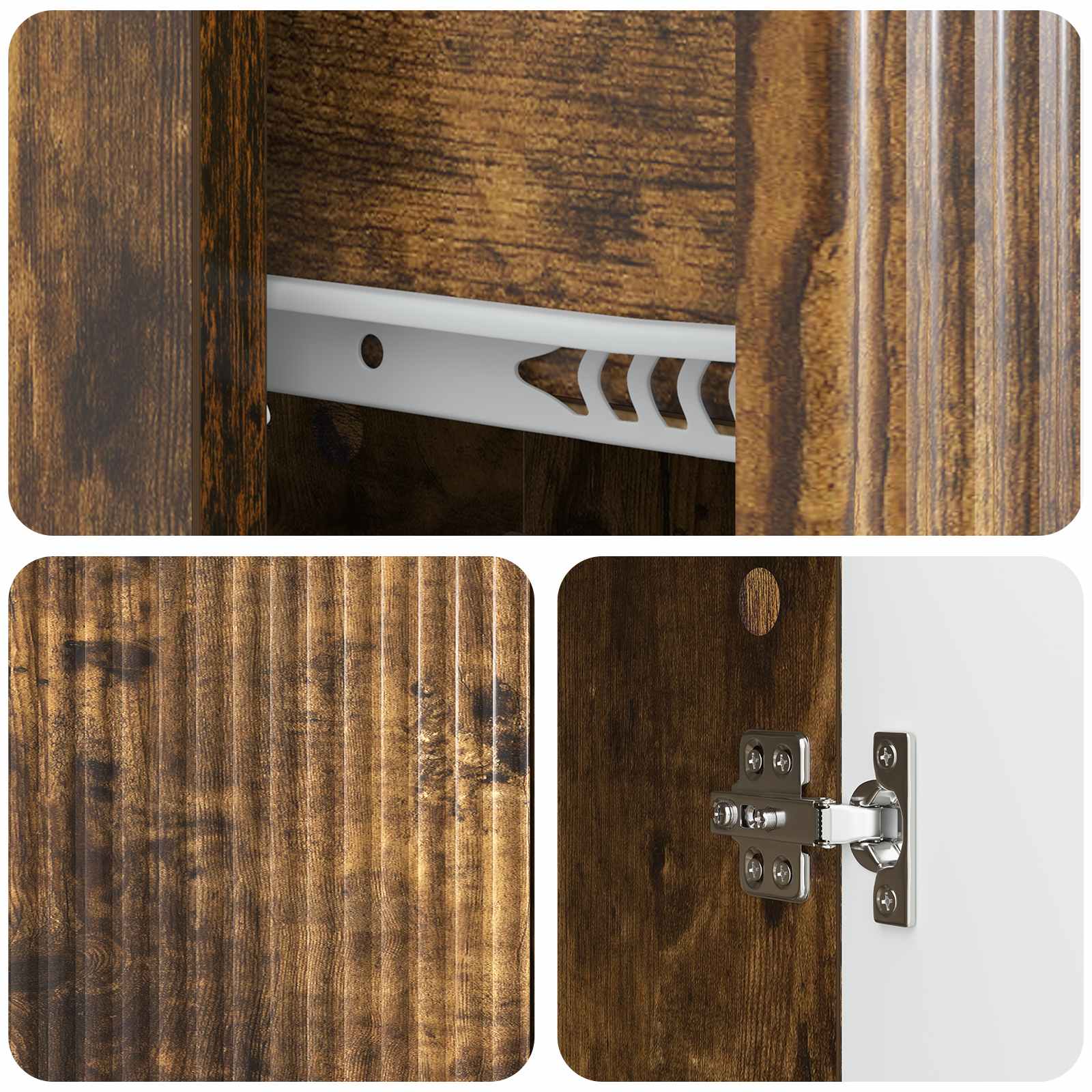 Buffet Chêne fumé 66 x 34,5 x 90 cm Bois d'ingénierie - XIOS