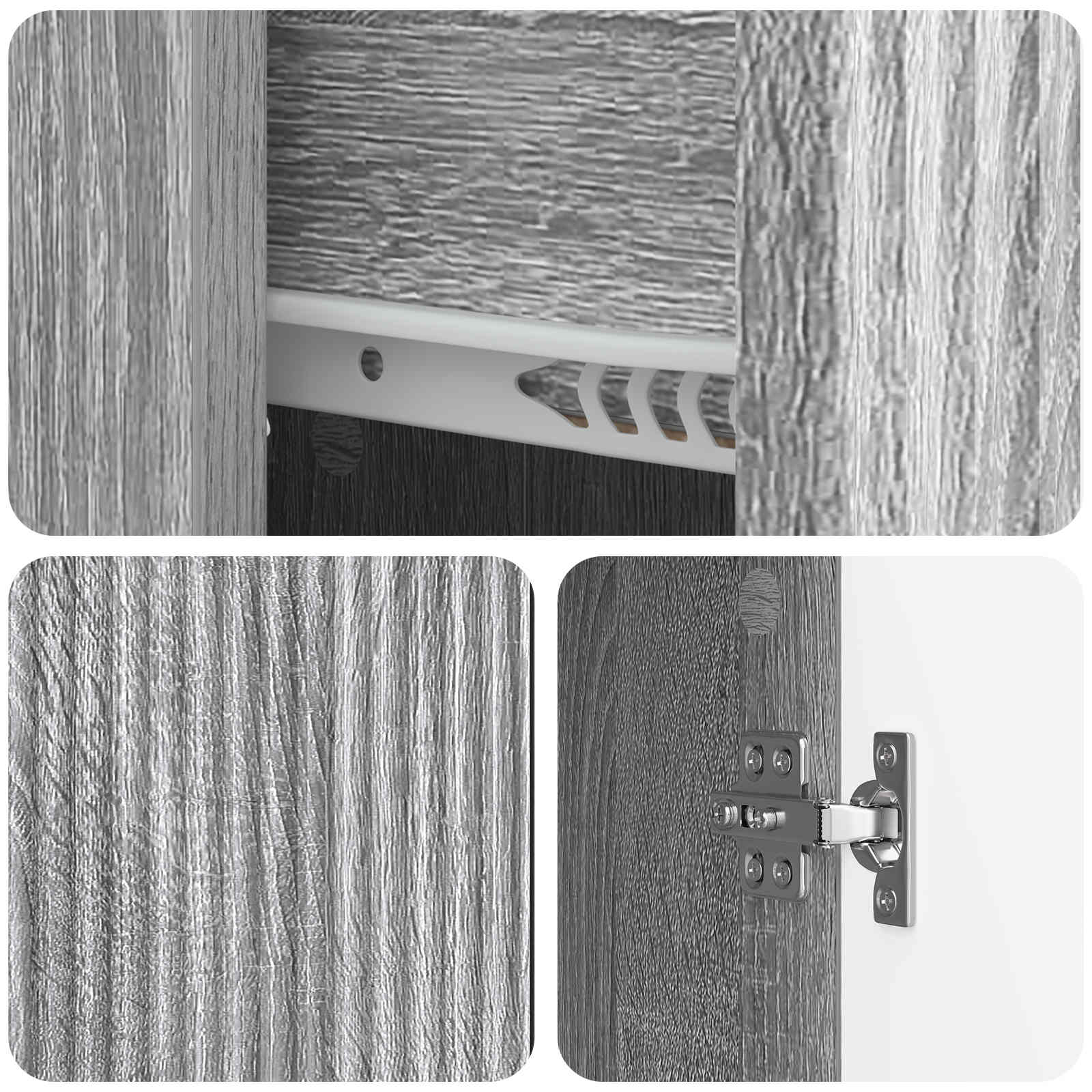 Buffet Sonoma gris 66 x 34,5 x 90 cm Bois d'ingénierie - XIOS