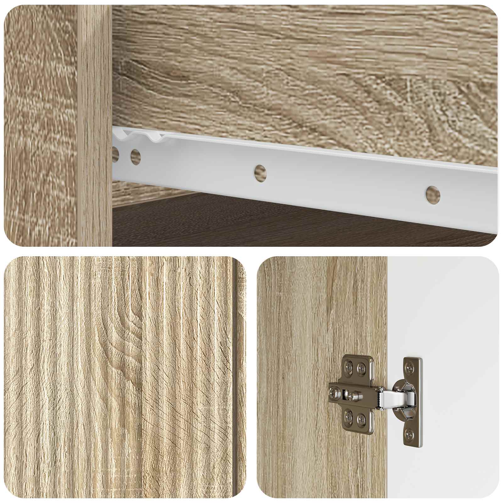 Buffet Chêne Sonoma 66 x 34,5 x 90 cm Bois d'ingénierie - XIOS