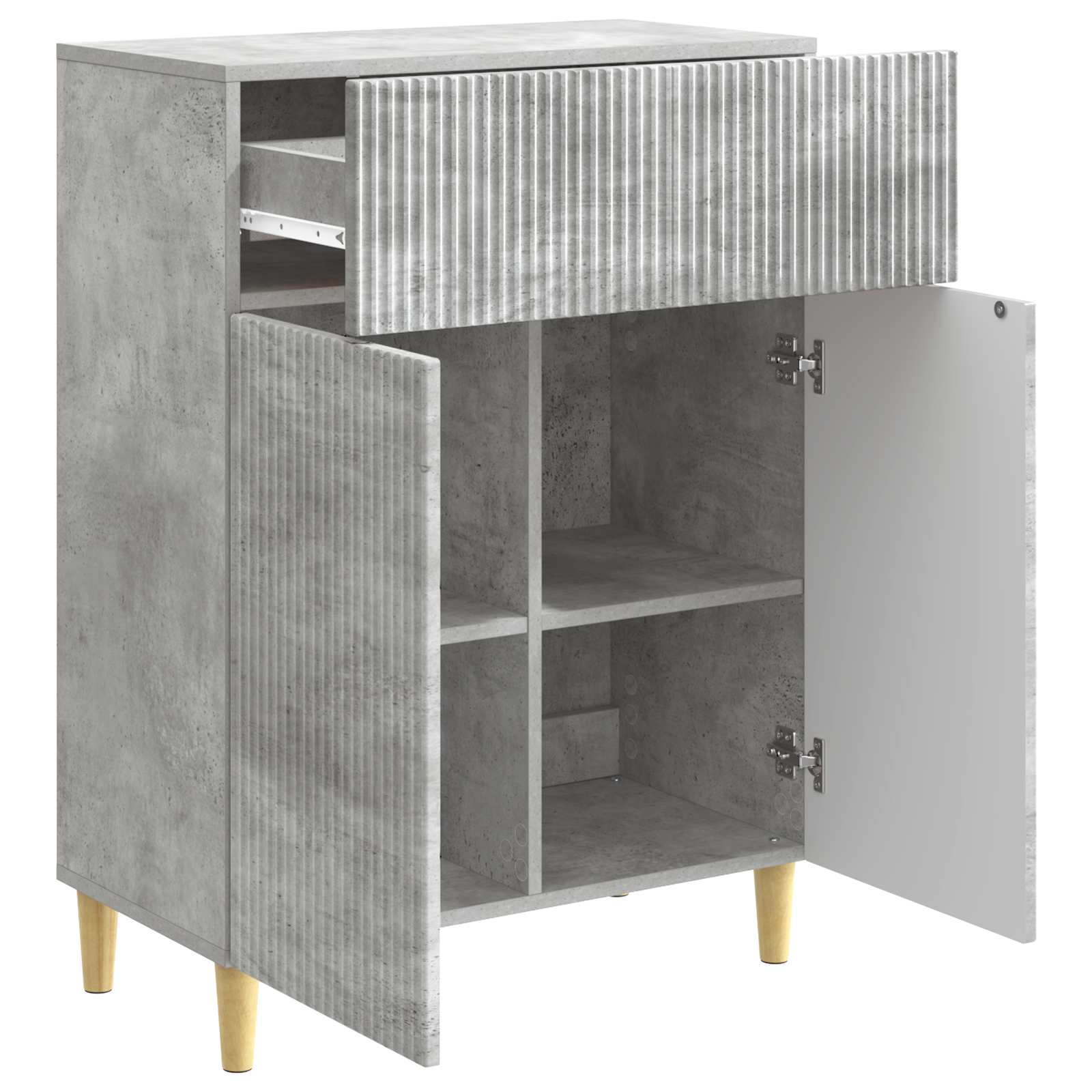 Buffet Gris béton 66 x 34,5 x 90 cm Bois d'ingénierie - XIOS