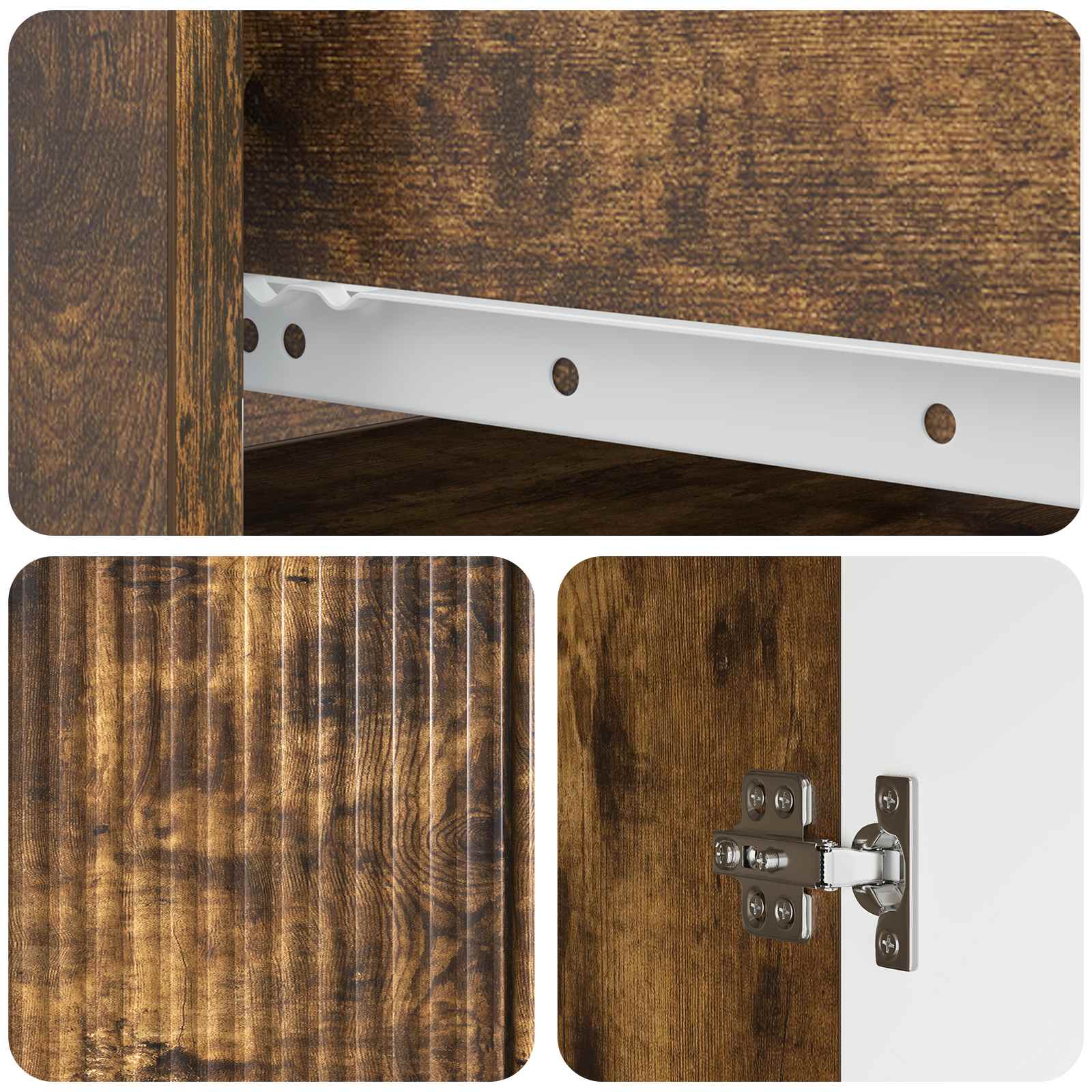 Buffet Chêne fumé 66 x 34,5 x 90 cm Bois d'ingénierie - XIOS