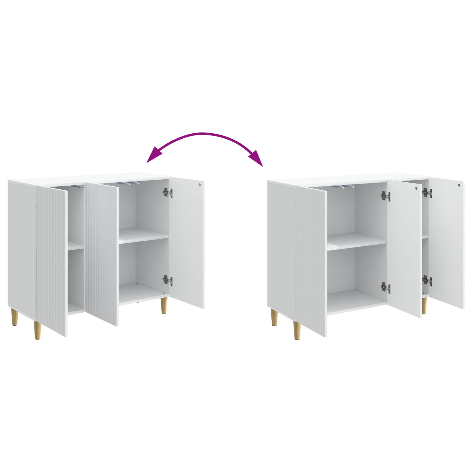 Buffet Blanc 89 x 34,5 x 80 cm Bois d'ingénierie - XIOS