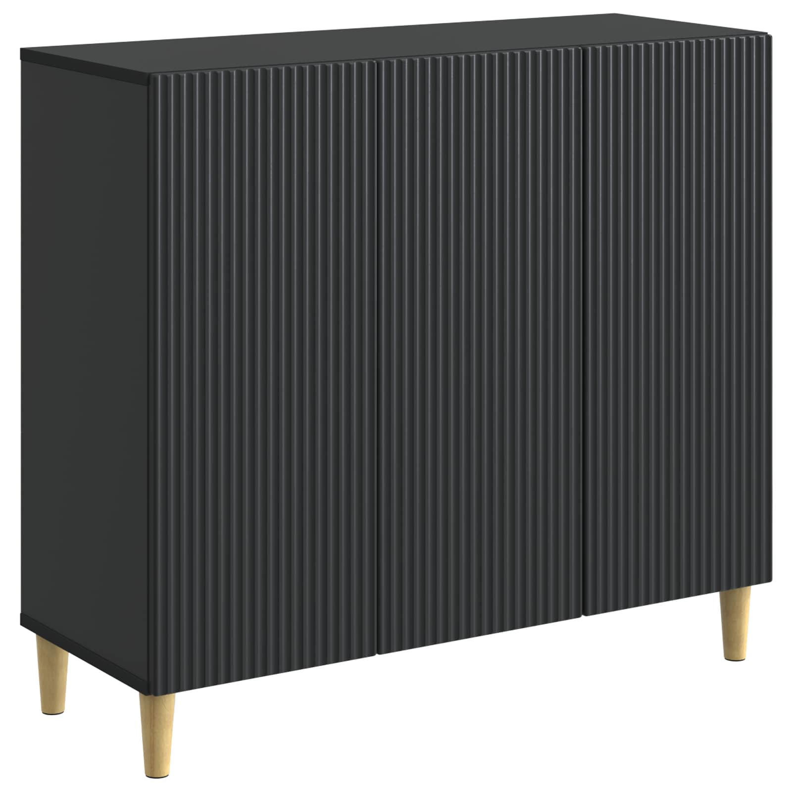 Buffet Noir 89 x 34,5 x 80 cm Bois d'ingénierie - XIOS