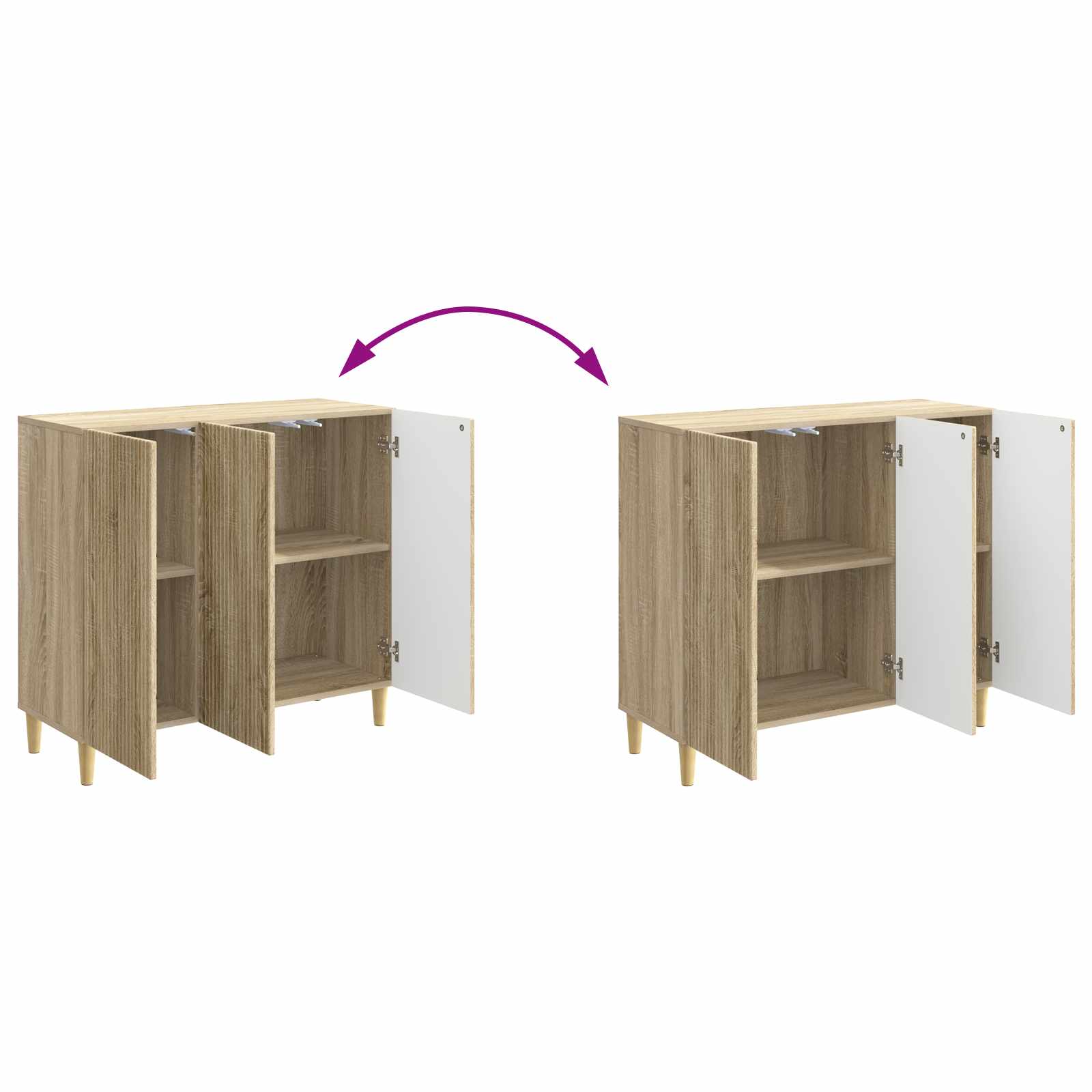 Buffet Chêne Sonoma 89 x 34,5 x 80 cm Bois d'ingénierie - XIOS