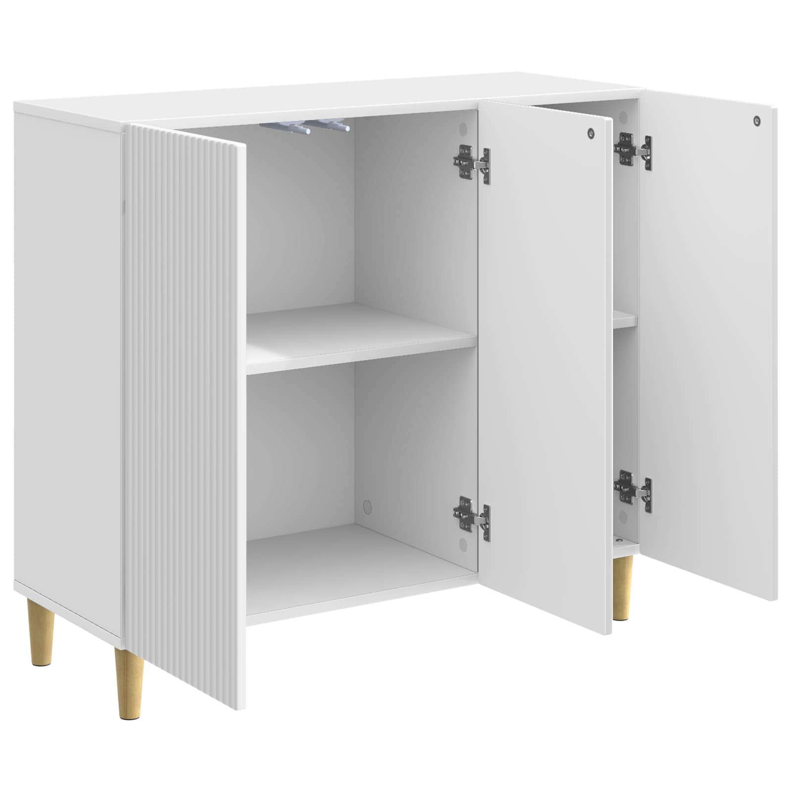 Buffet Blanc brillant 89 x 34,5 x 80 cm Bois d'ingénierie - XIOS