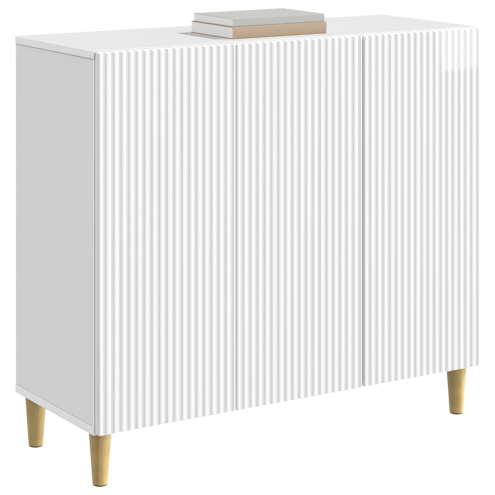 Buffet Blanc brillant 89 x 34,5 x 80 cm Bois d'ingénierie - XIOS