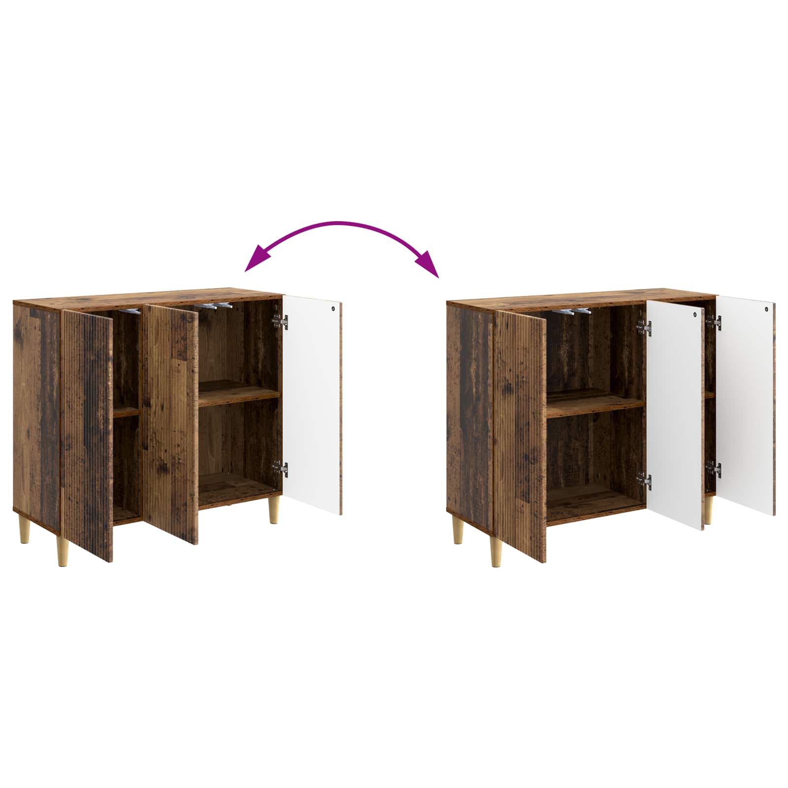 Buffet Bois ancien 89 x 34,5 x 80 cm Bois d'ingénierie - XIOS