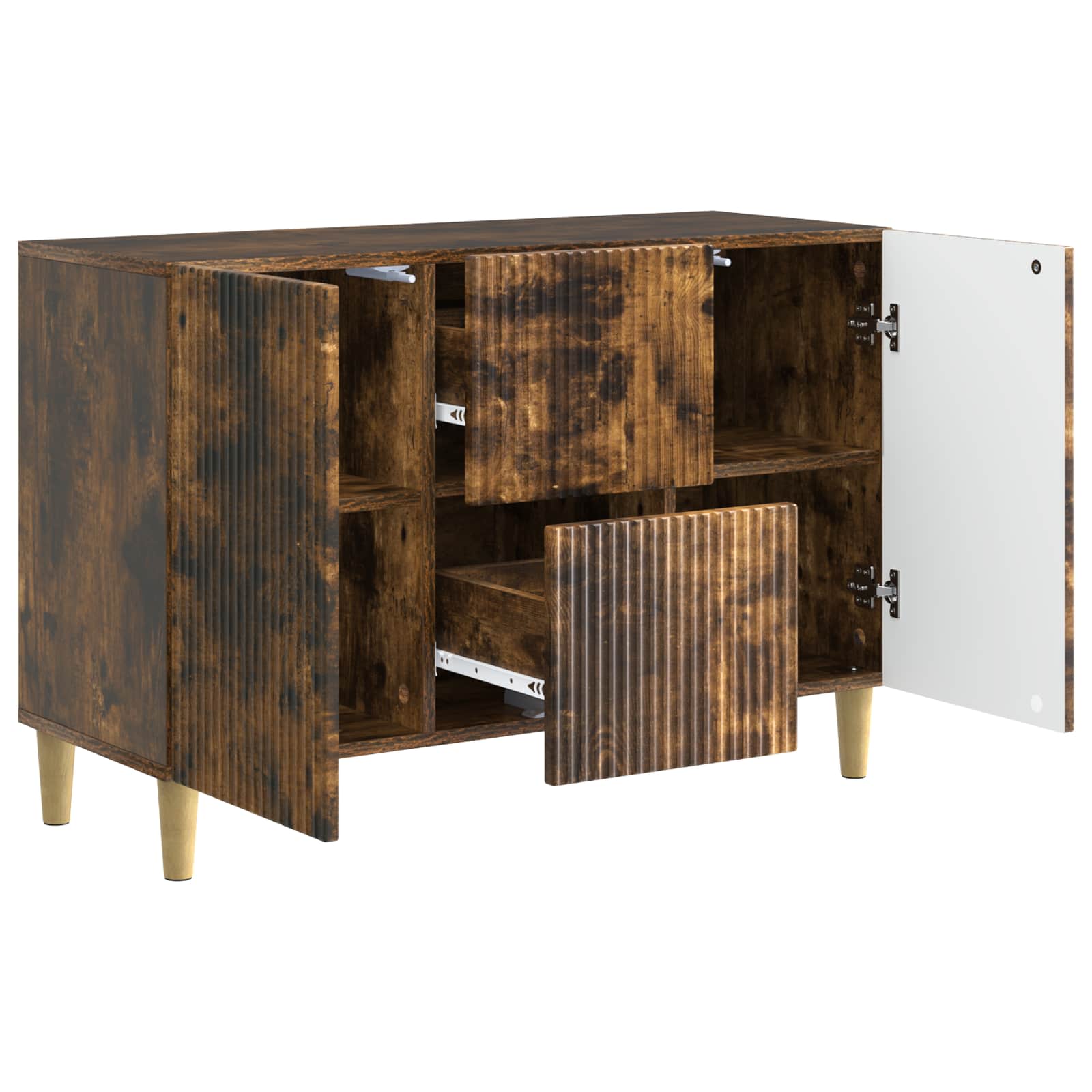 Buffet Chêne fumé 89 x 34,5 x 60 cm Bois d'ingénierie - XIOS