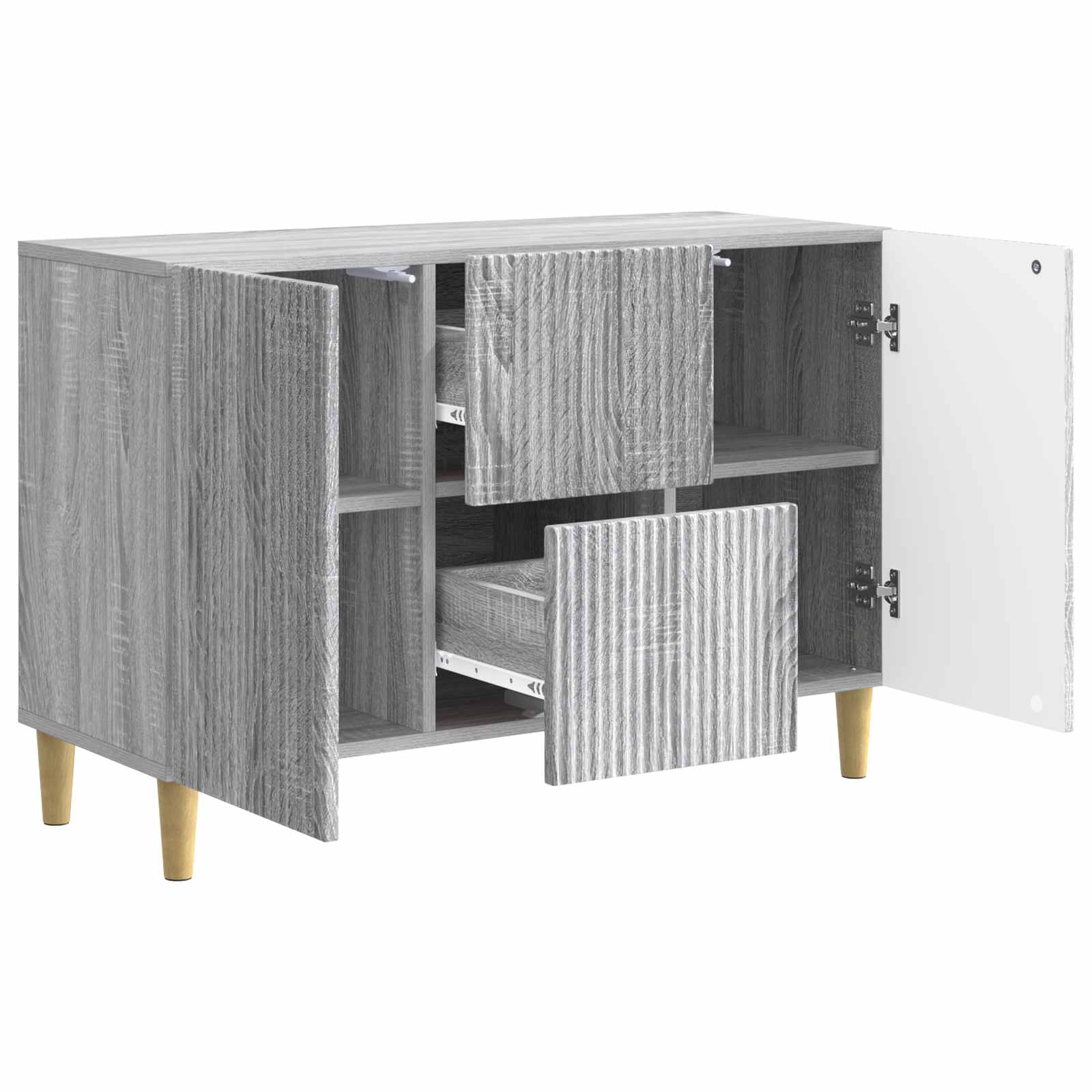Buffet Sonoma gris 89 x 34,5 x 60 cm Bois d'ingénierie - XIOS