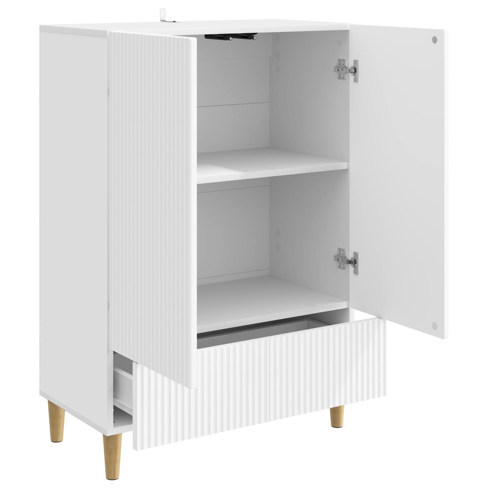 Buffet avec tiroir Blanc 66 x 34,5 x 95 cm Bois d'ingénierie - XIOS