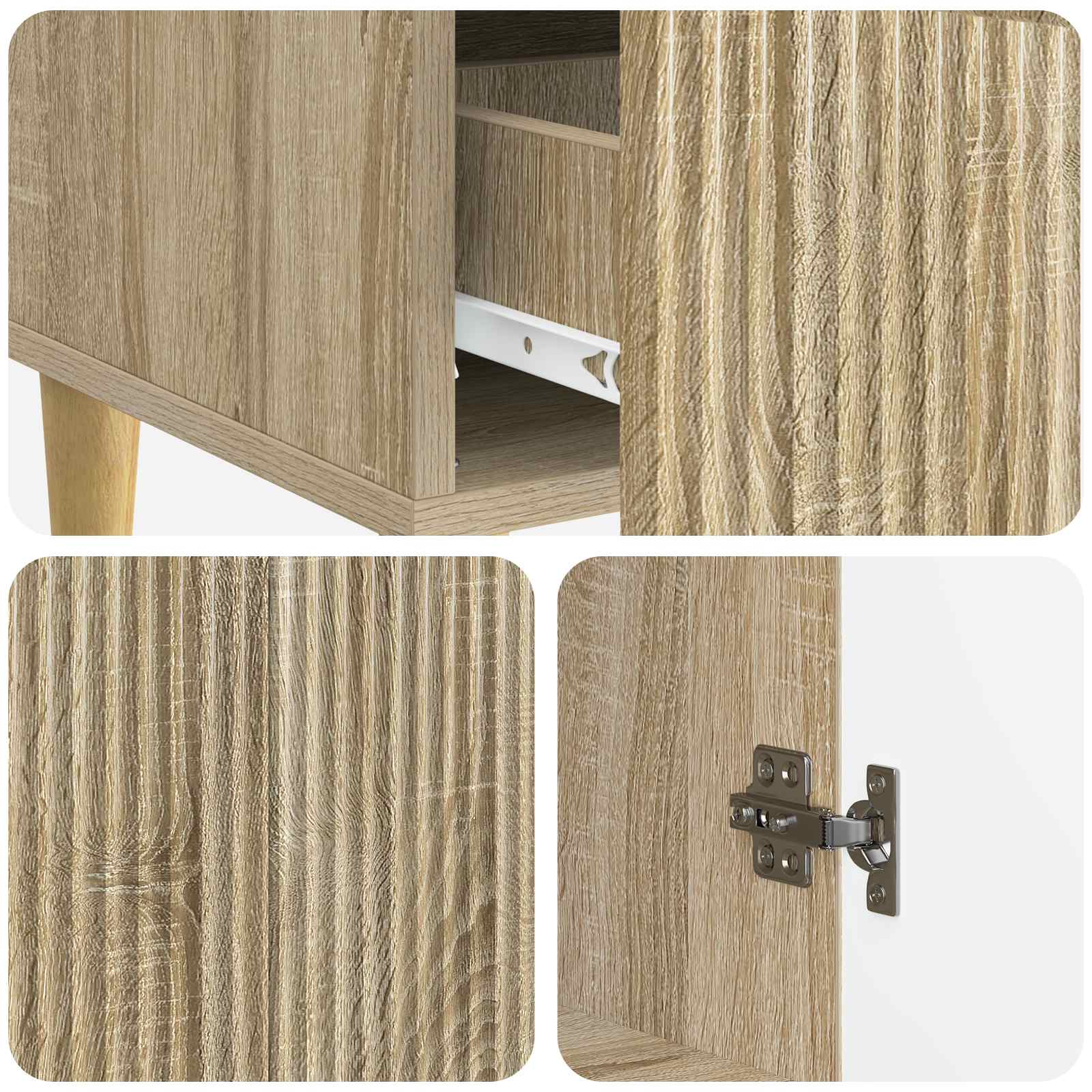 Buffet Chêne Sonoma 66 x 34,5 x 95 cm Bois d'ingénierie - XIOS