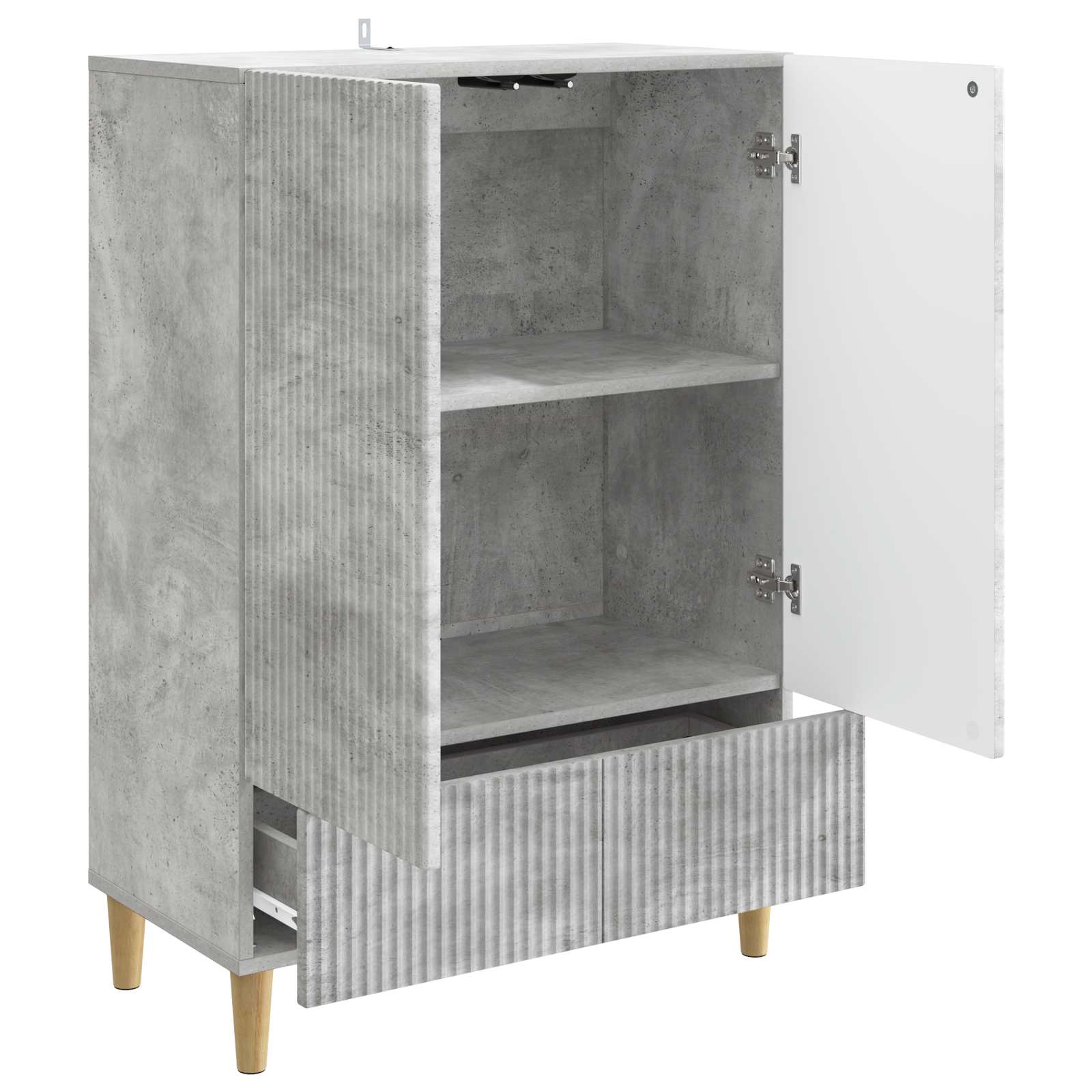 Buffet Gris béton 66 x 34,5 x 95 cm Bois d'ingénierie - XIOS