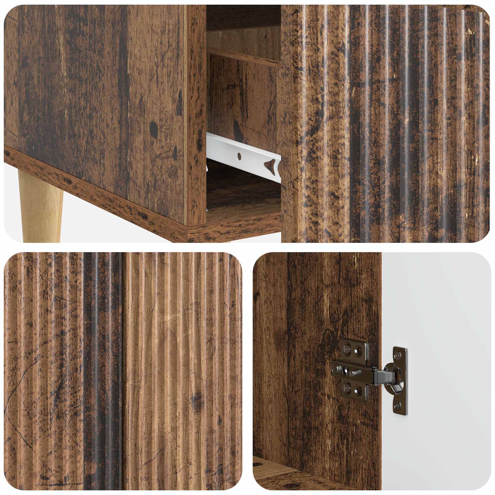 Buffet Bois ancien 66 x 34,5 x 95 cm Bois d'ingénierie - XIOS