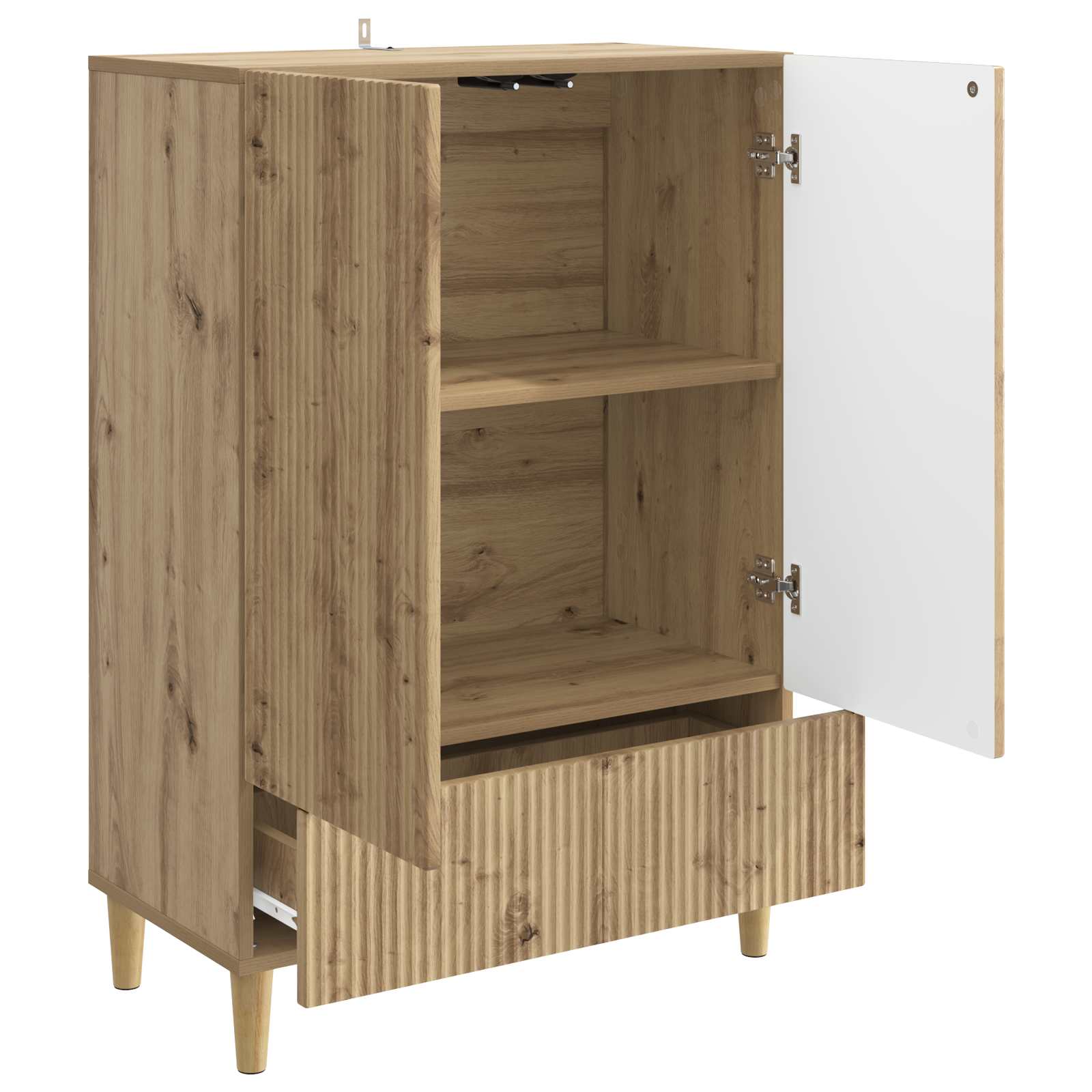 Buffet Chêne artisanal 66 x 34,5 x 95 cm Bois d'ingénierie - XIOS