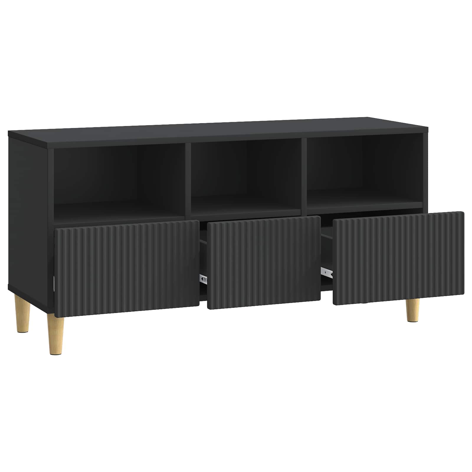 Meuble TV avec tiroir Noir 102 x 34,5 x 50 cm Bois d'ingénierie - XIOS