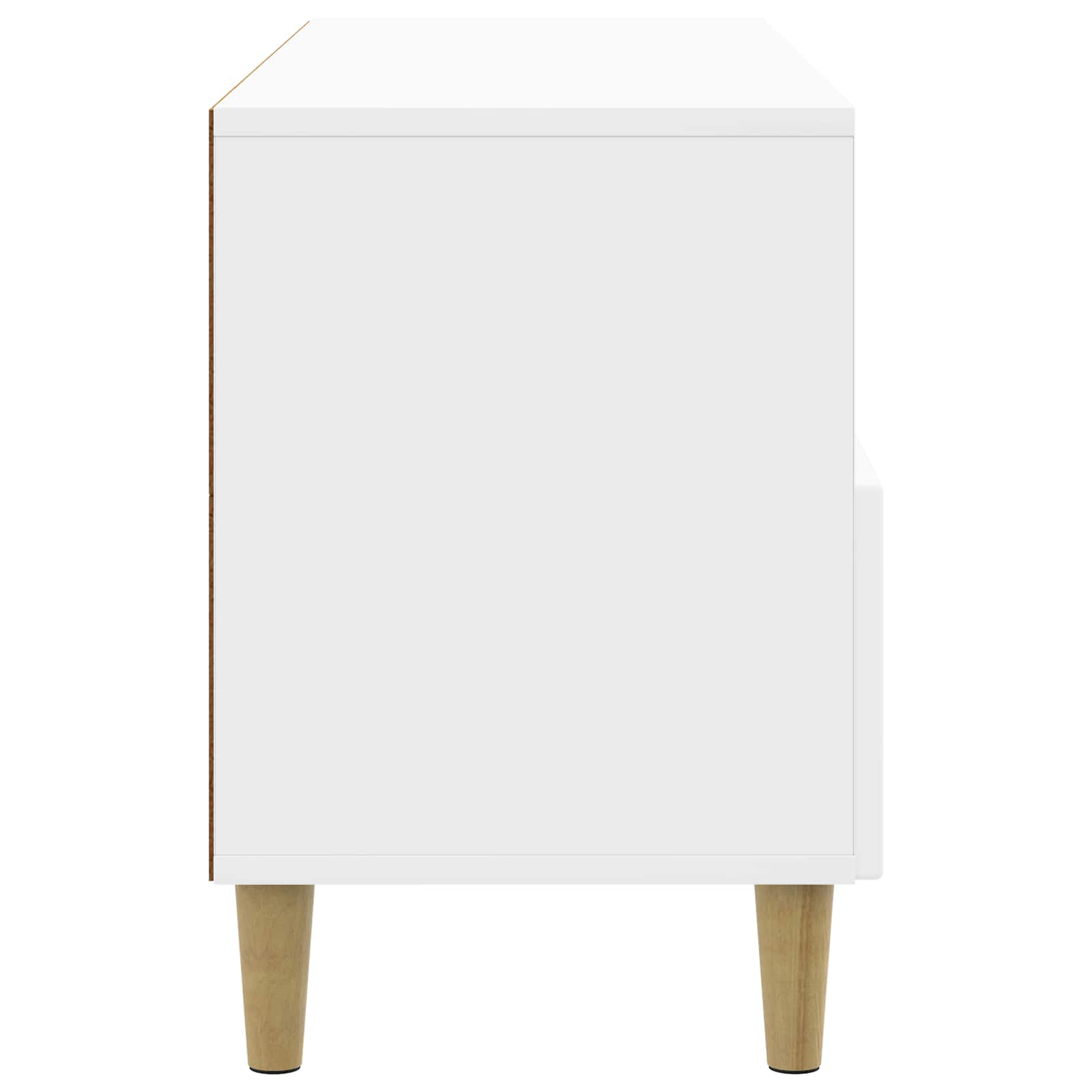 Meuble TV Blanc brillant 102 x 34,5 x 50 cm Bois d'ingénierie - XIOS