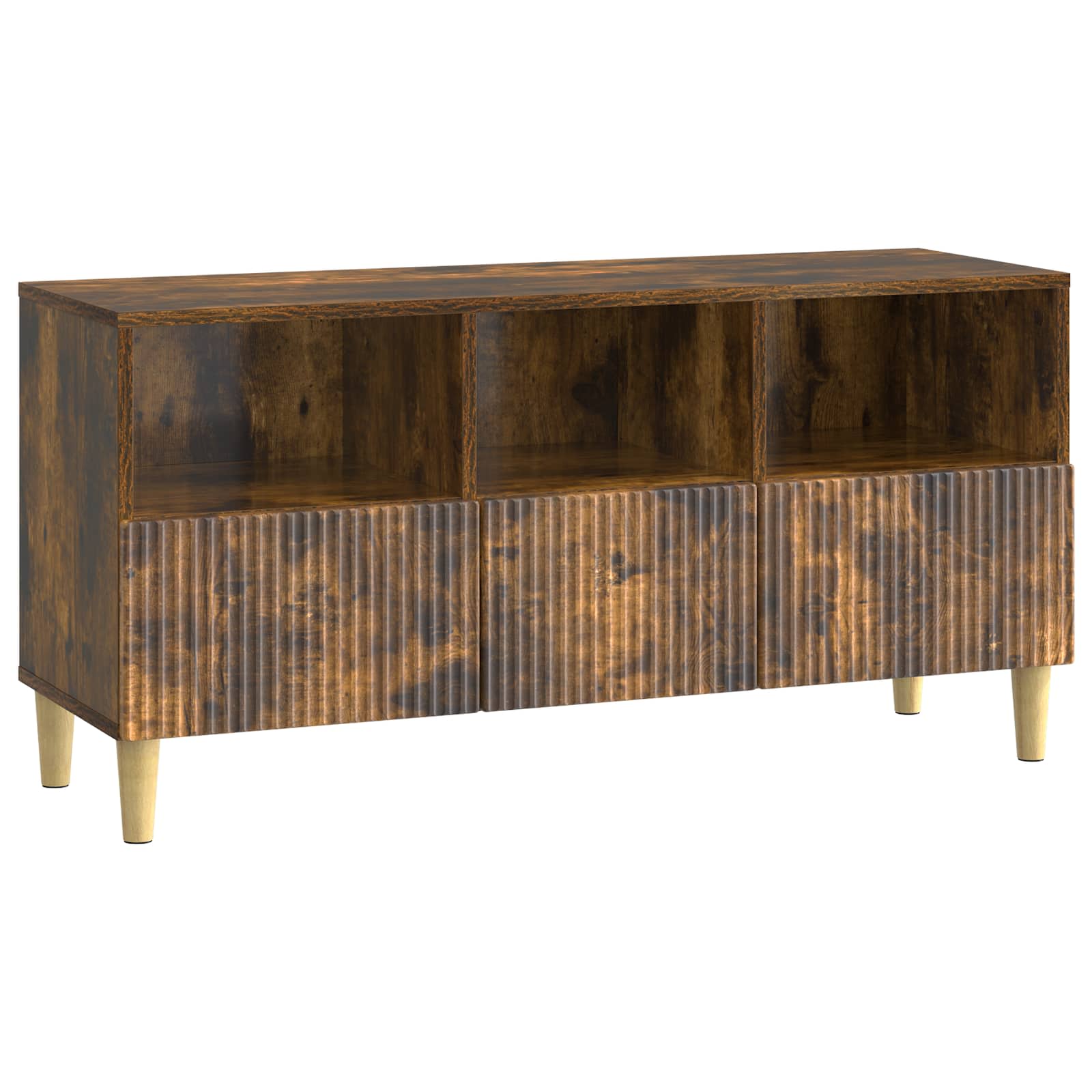 Meuble TV Chêne fumé 102 x 34,5 x 50 cm Bois d'ingénierie - XIOS