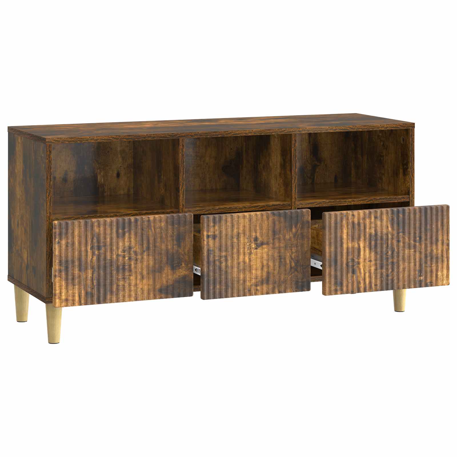 Meuble TV Chêne fumé 102 x 34,5 x 50 cm Bois d'ingénierie - XIOS