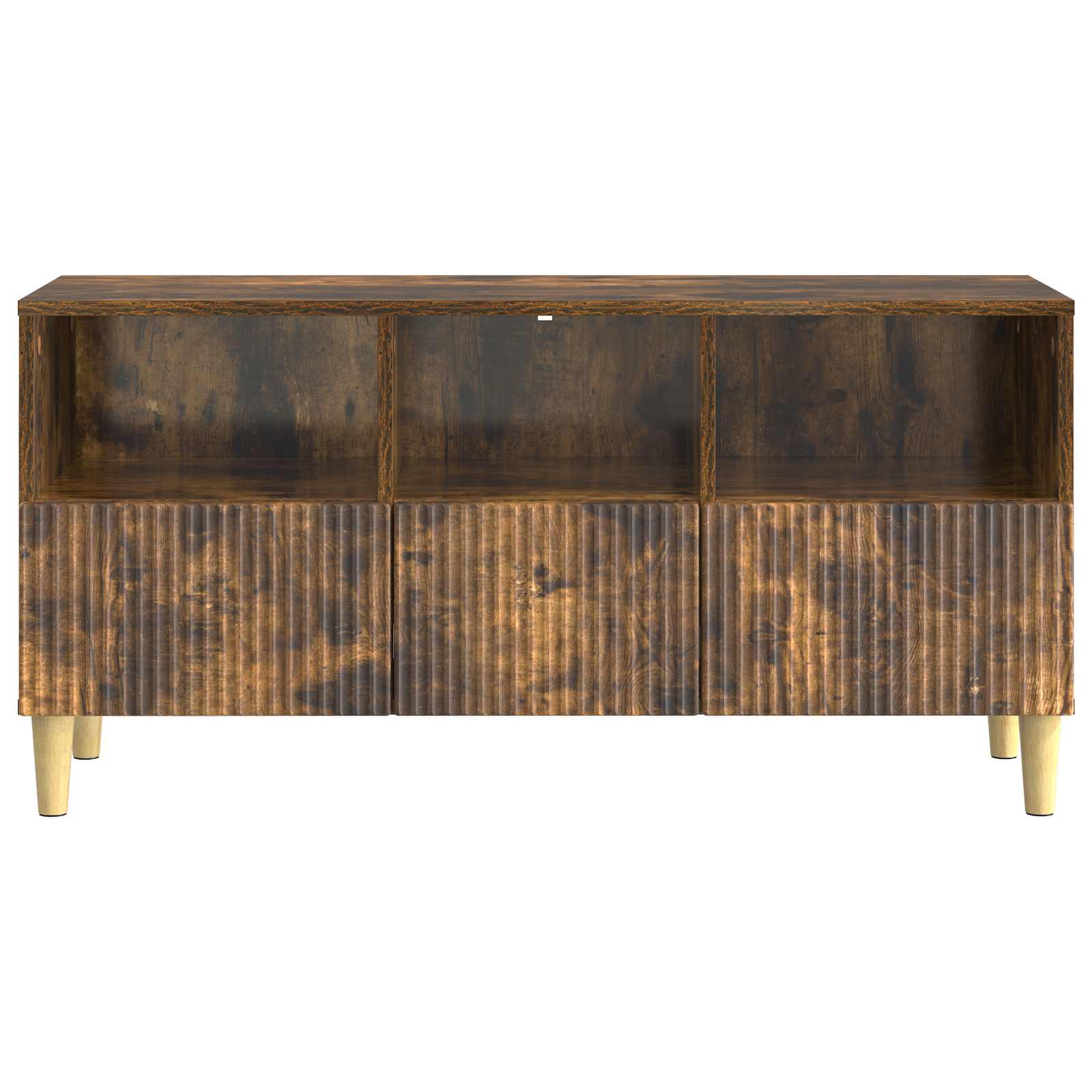 Meuble TV Chêne fumé 102 x 34,5 x 50 cm Bois d'ingénierie - XIOS