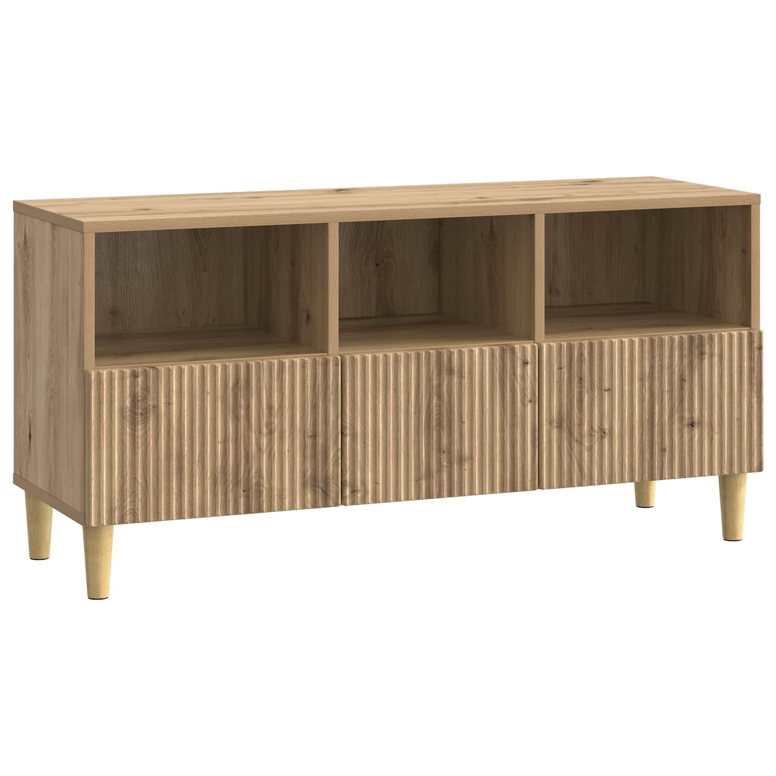 Meuble TV Chêne artisanal 102 x 34,5 x 50 cm Bois d'ingénierie - XIOS