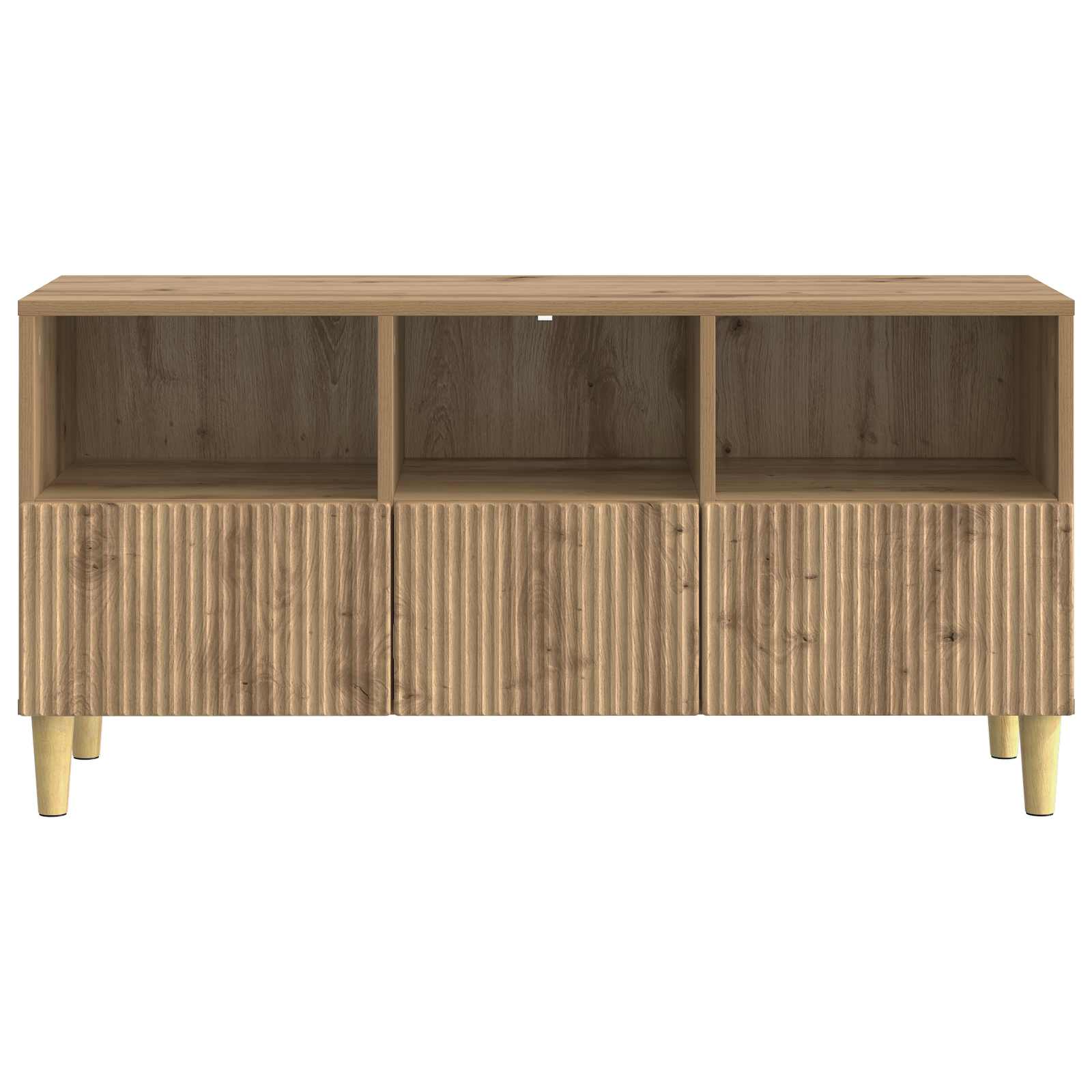 Meuble TV Chêne artisanal 102 x 34,5 x 50 cm Bois d'ingénierie - XIOS